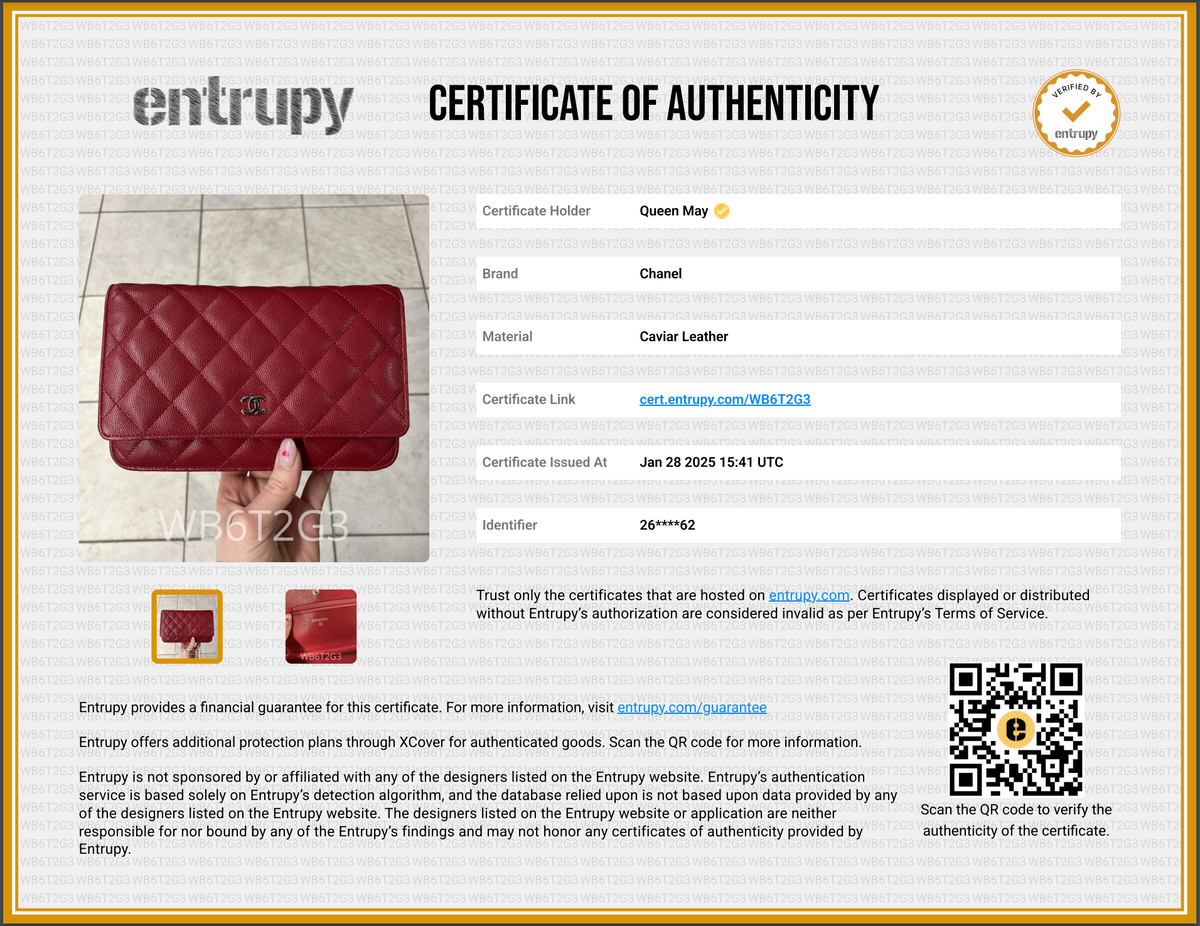 Chanel Wallet On Chain Caviar Red - Queen May