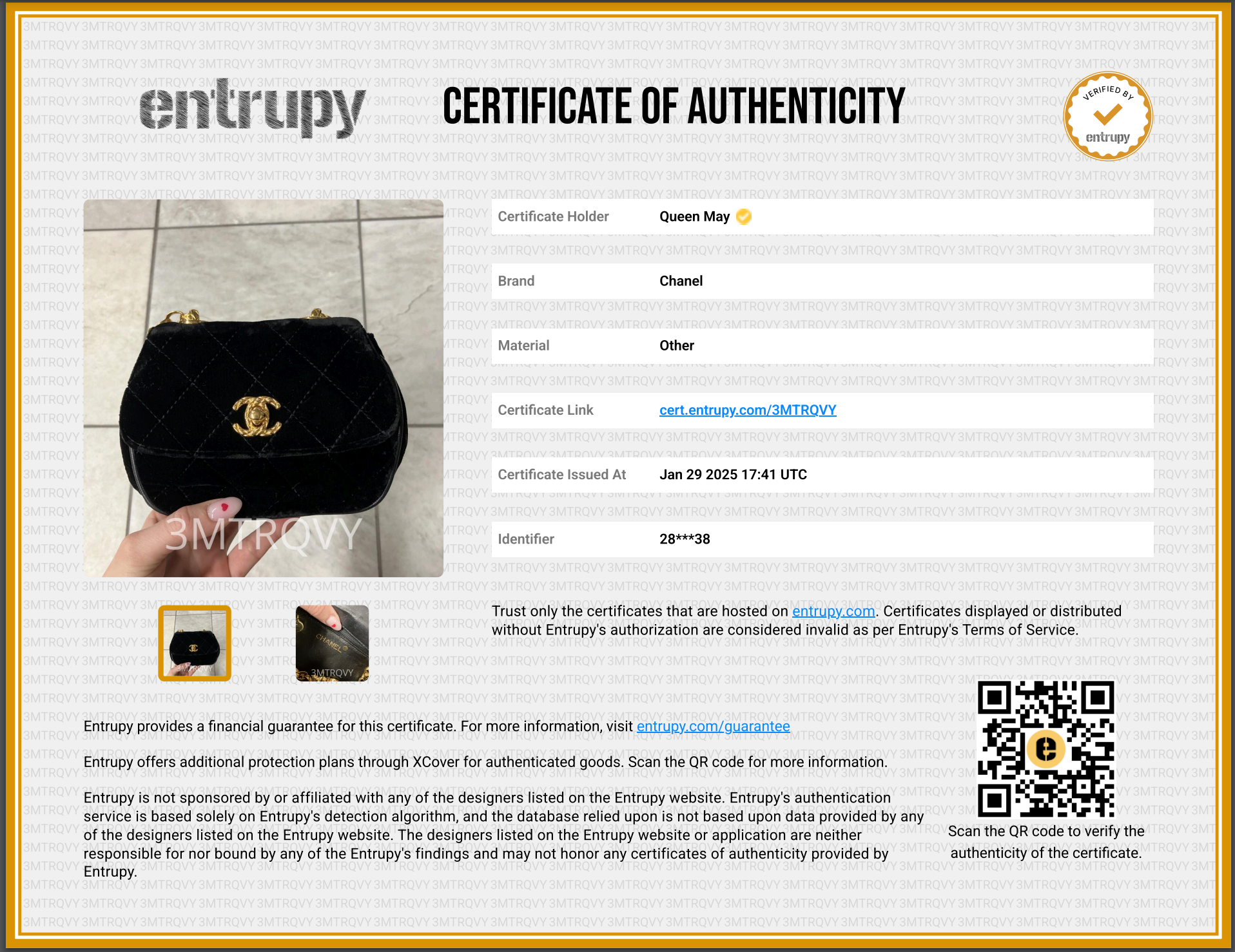 Chanel Quilted CC Velvet Bijoux Chain Crossbody - Queen May