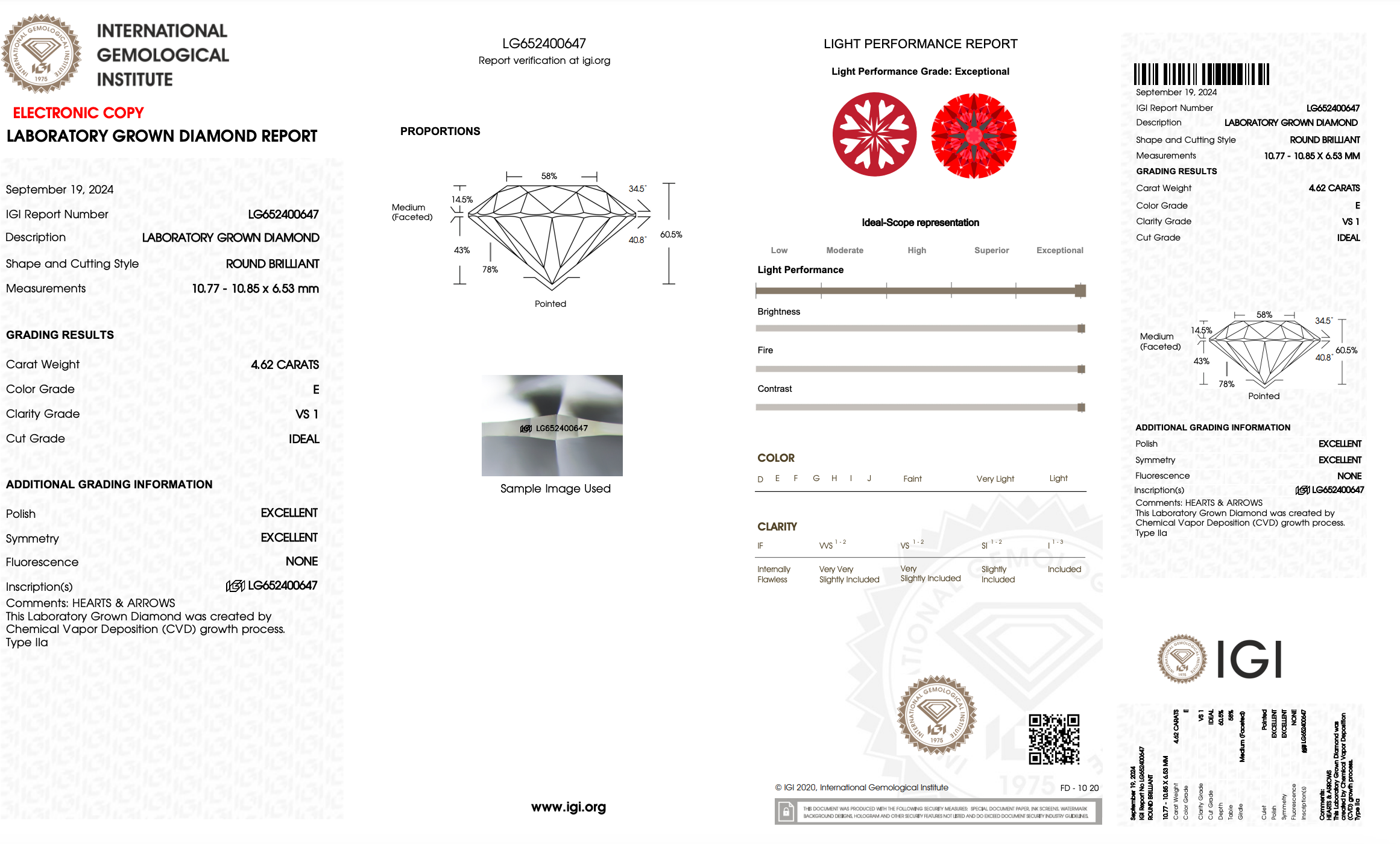 Lab Grown 4.62 Carat Round Brilliant Diamond Engagement Ring - Queen May