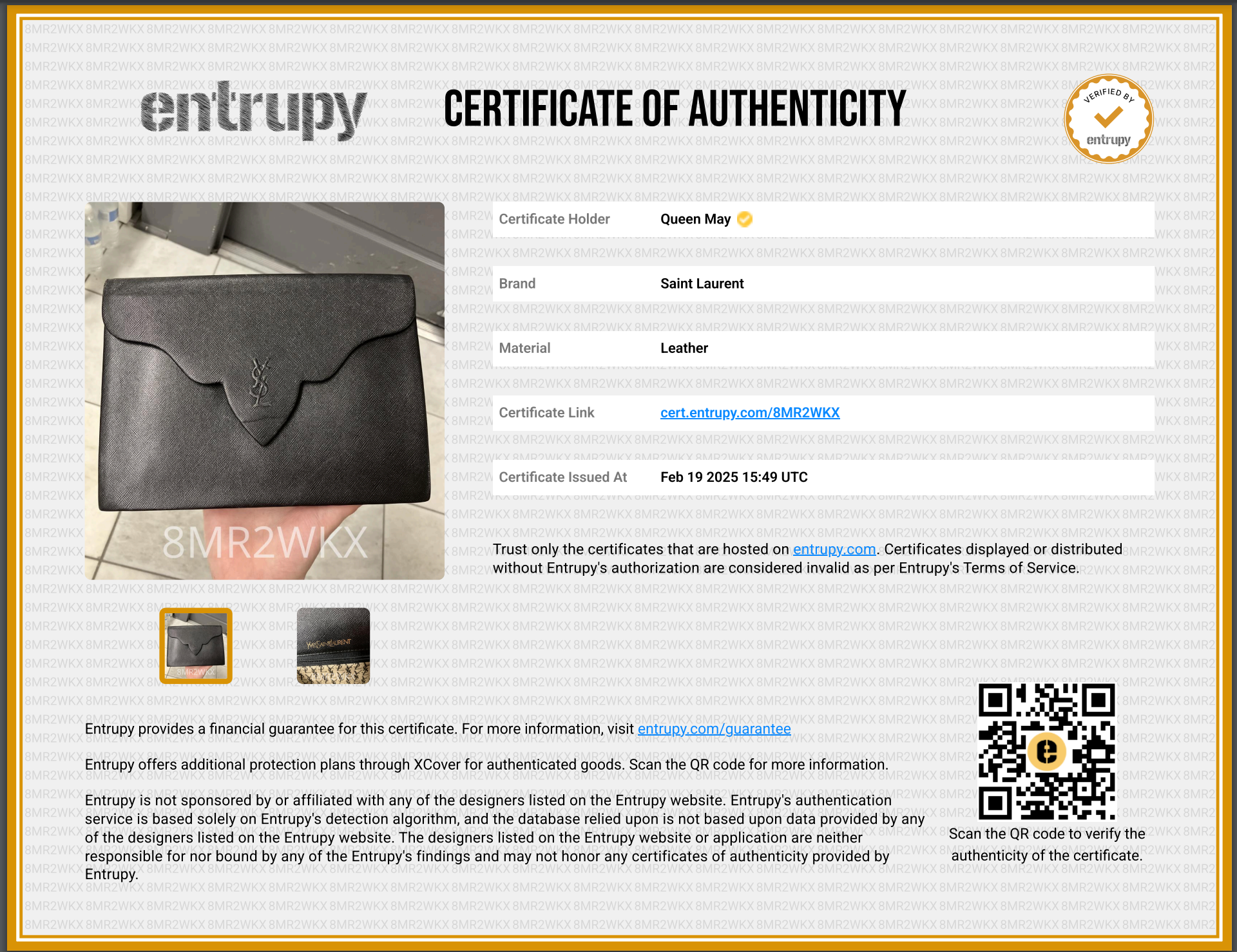 Vintage Yves Saint Laurent Clutch Black - Queen May