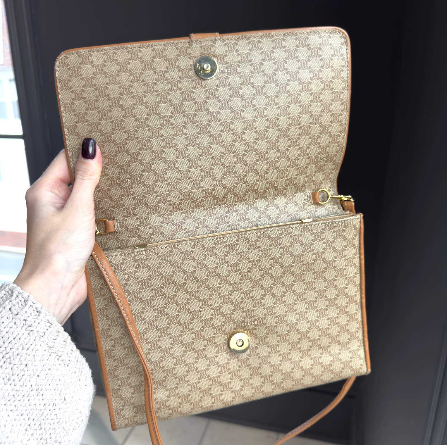 Vintage Celine Macadam Shoulder Bag/Clutch - Queen May