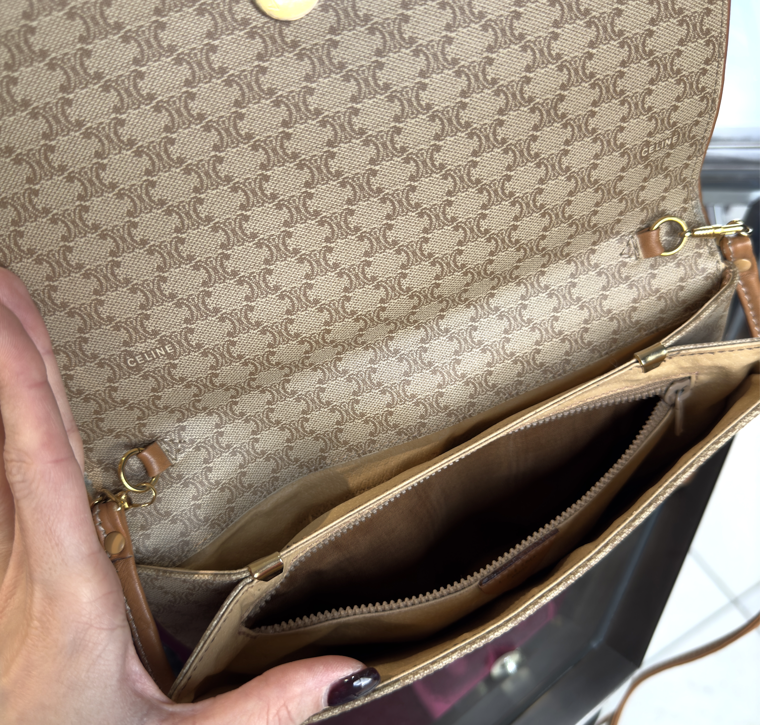 Vintage Celine Macadam Shoulder Bag/Clutch - Queen May