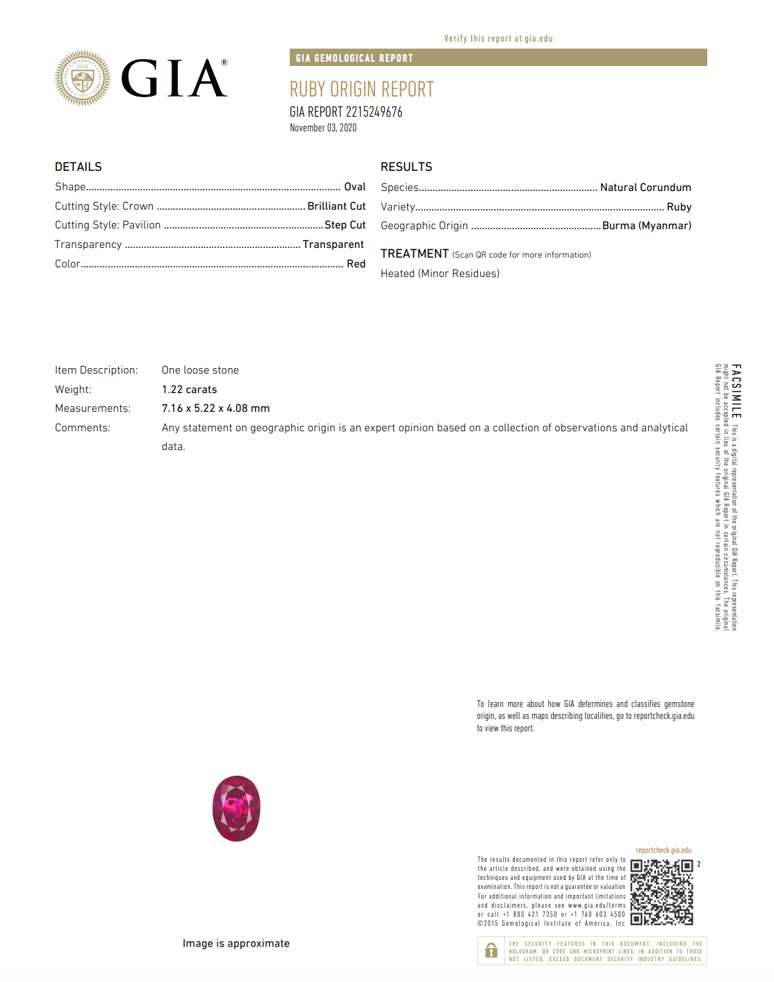 Art Deco Inspired Platinum 1.22 Carat Oval Ruby Diamond Ring - Queen May
