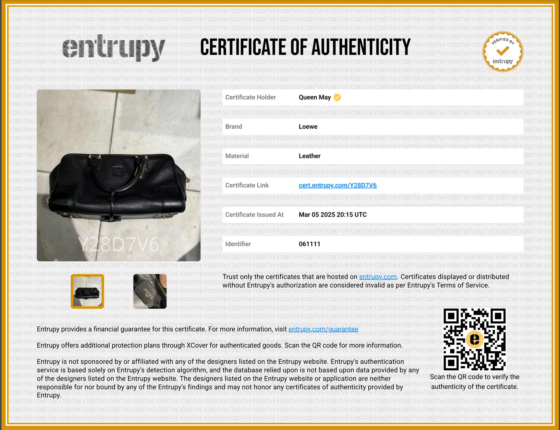 Loewe Leather Amazona 28 - Queen May