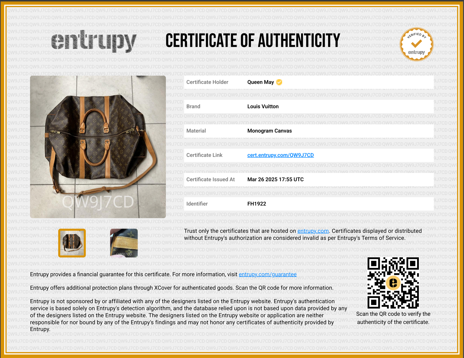 Louis Vuitton Monogram Keepall 50 Bandouliere - Queen May