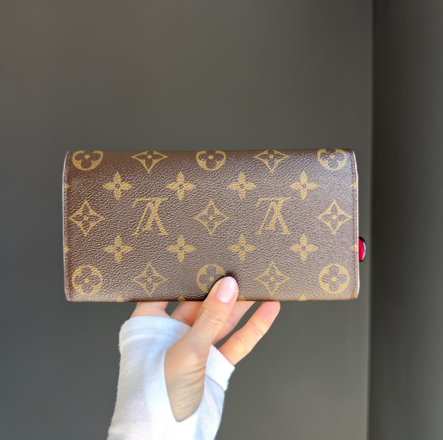Louis Vuitton Monogram Bloom Flower Emilie Wallet Fuchsia - Queen May