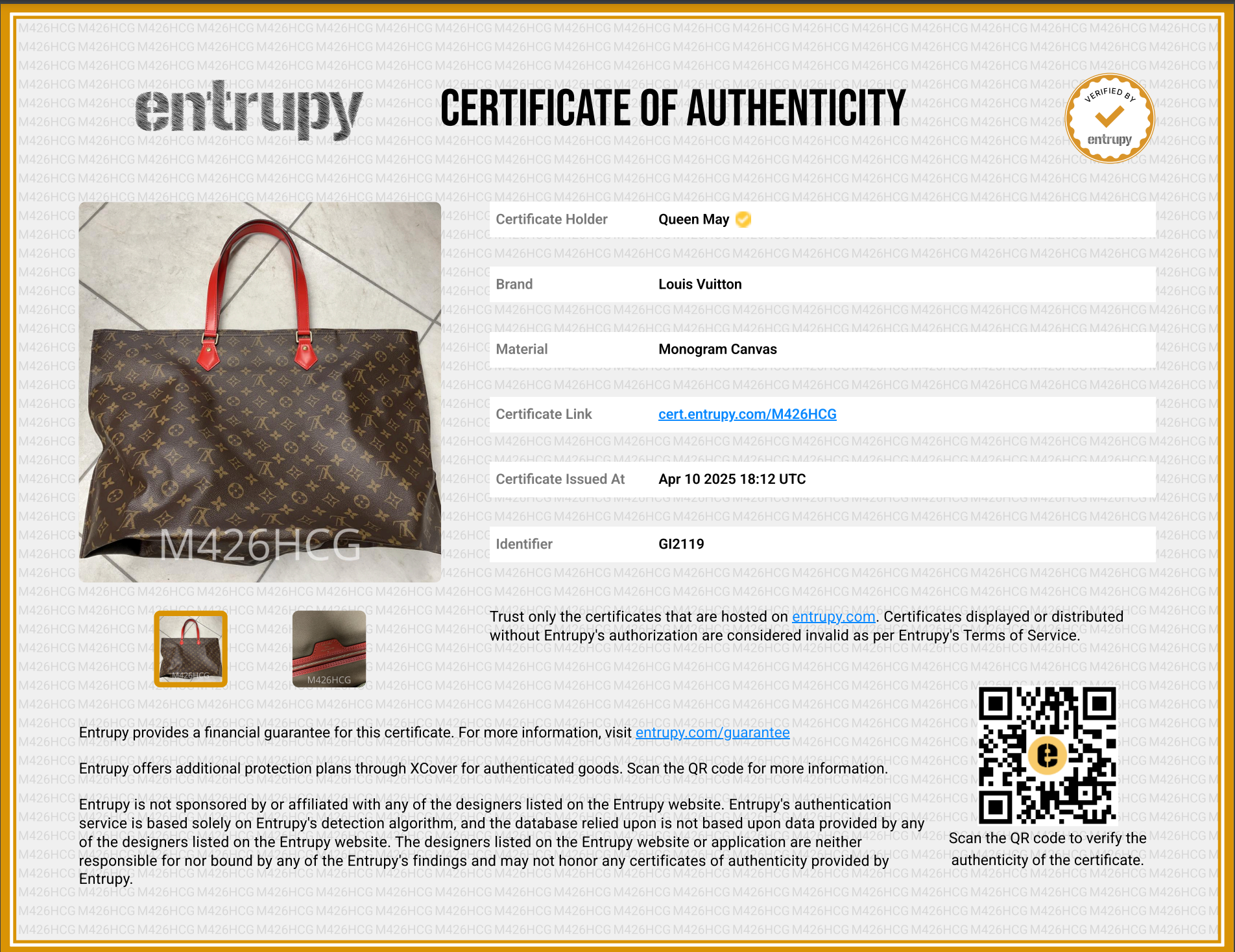 Louis Vuitton Monogram All-In GM In Coquelicot - Queen May