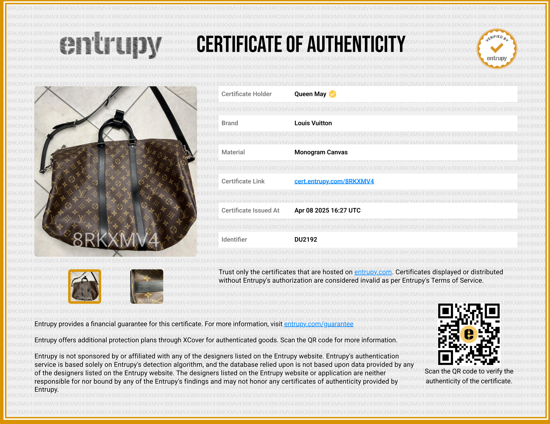 Louis Vuitton Macassar Keepall 45 Bandouliere - Queen May