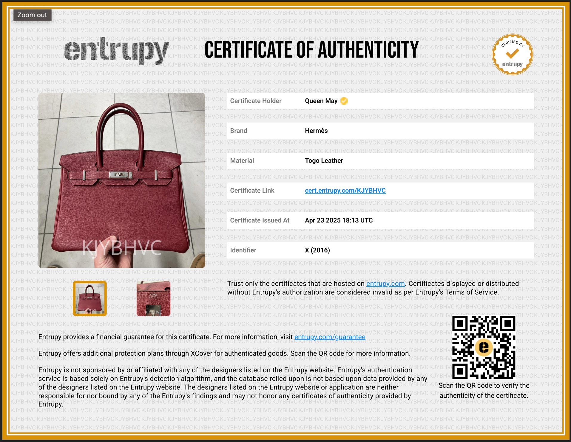 Hermes Rouge Grenat Birkin 30 Togo Leather Palladium Hardware - Queen May