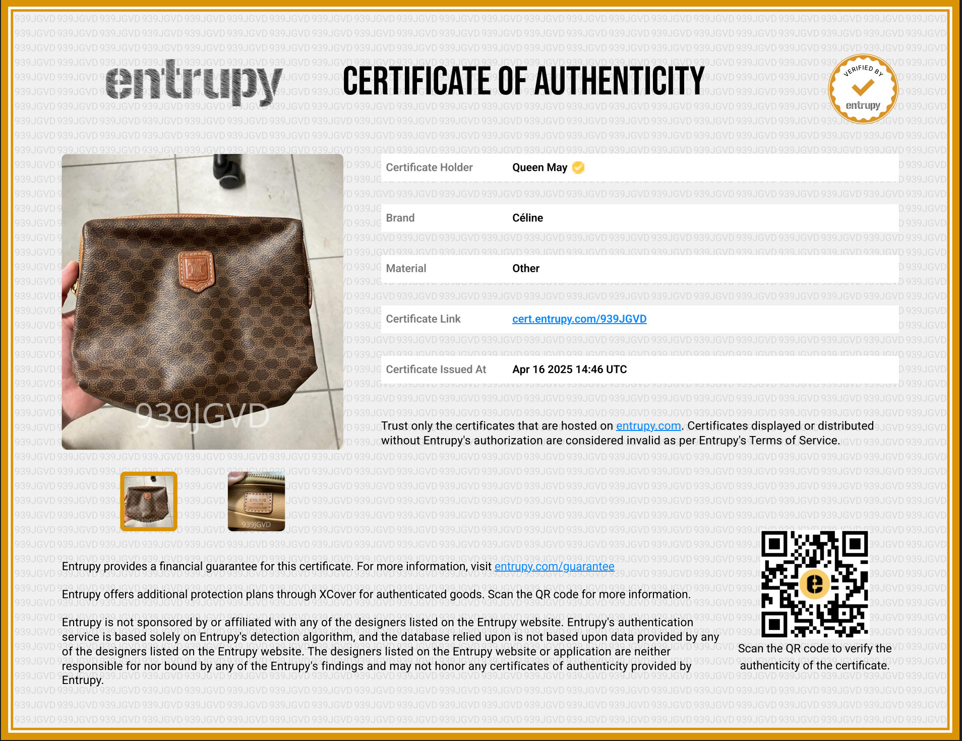 Vintage Celine Triomphe Toiletry Pouch - Queen May