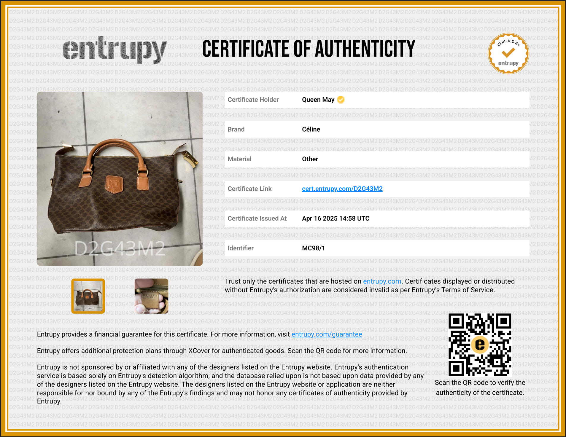 Vintage Celine Macadam Top Handle Strap Bag - Queen May