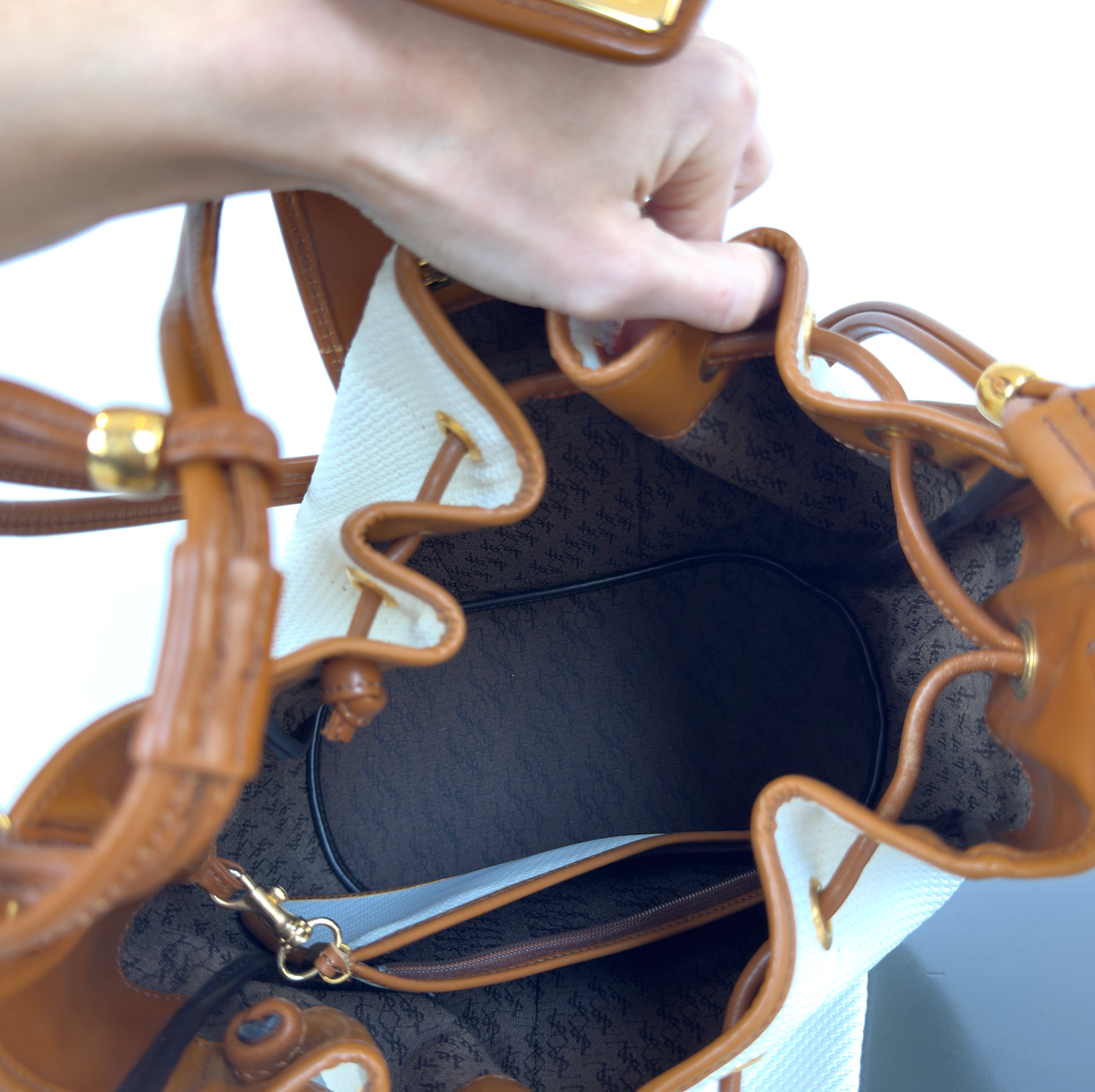 Vintage Yves Saint Laurent Bucket Bag With Pouch - Queen May