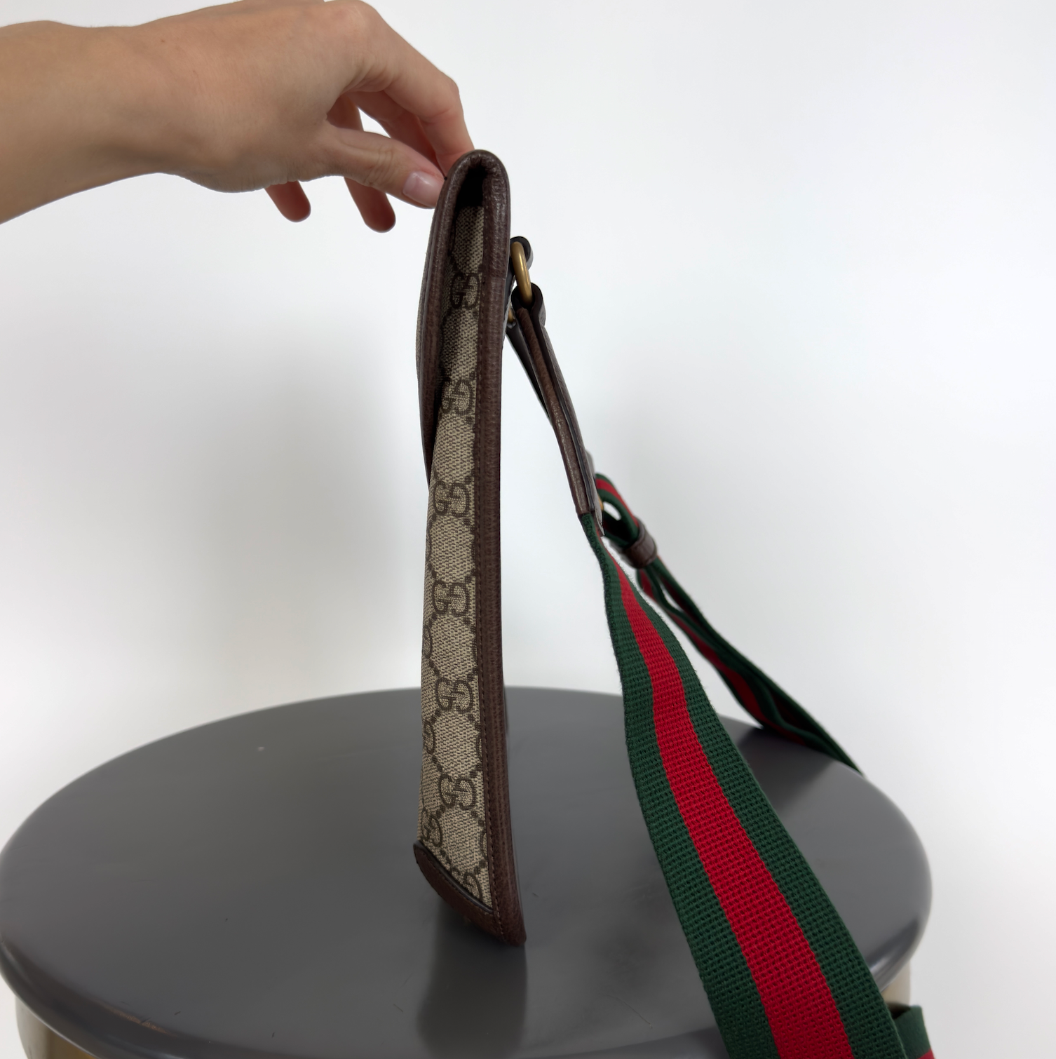 Gucci Supreme Monogran Web Medium Vintage Flap Messenger - Queen May
