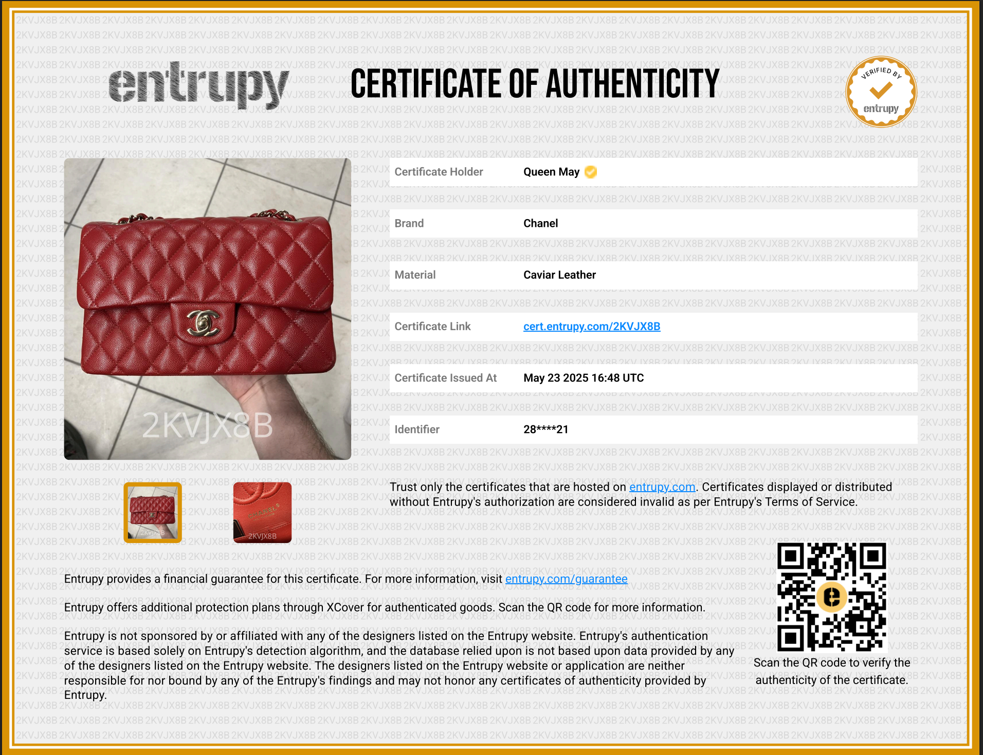 Chanel Caviar Red Small Double Flap - Queen May