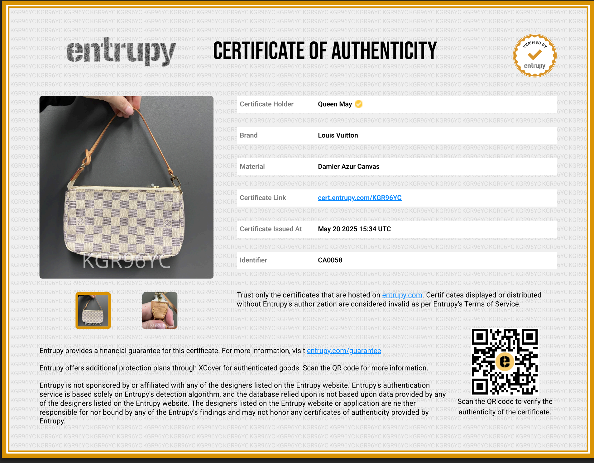Louis Vuitton Damier Azur Pochette Accessoires - Queen May