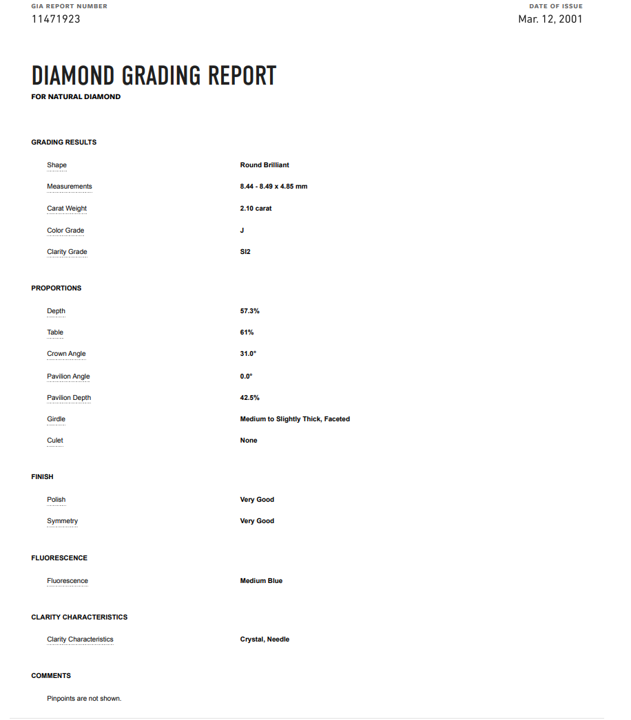 14K Yellow Gold 2.10 Carat Round Diamond Engagement Ring - Queen May