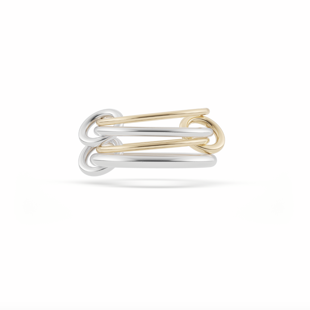 Spinelli Kilcollin Pisces SG 18K Gold & Sterling Silver Link Ring - Queen May