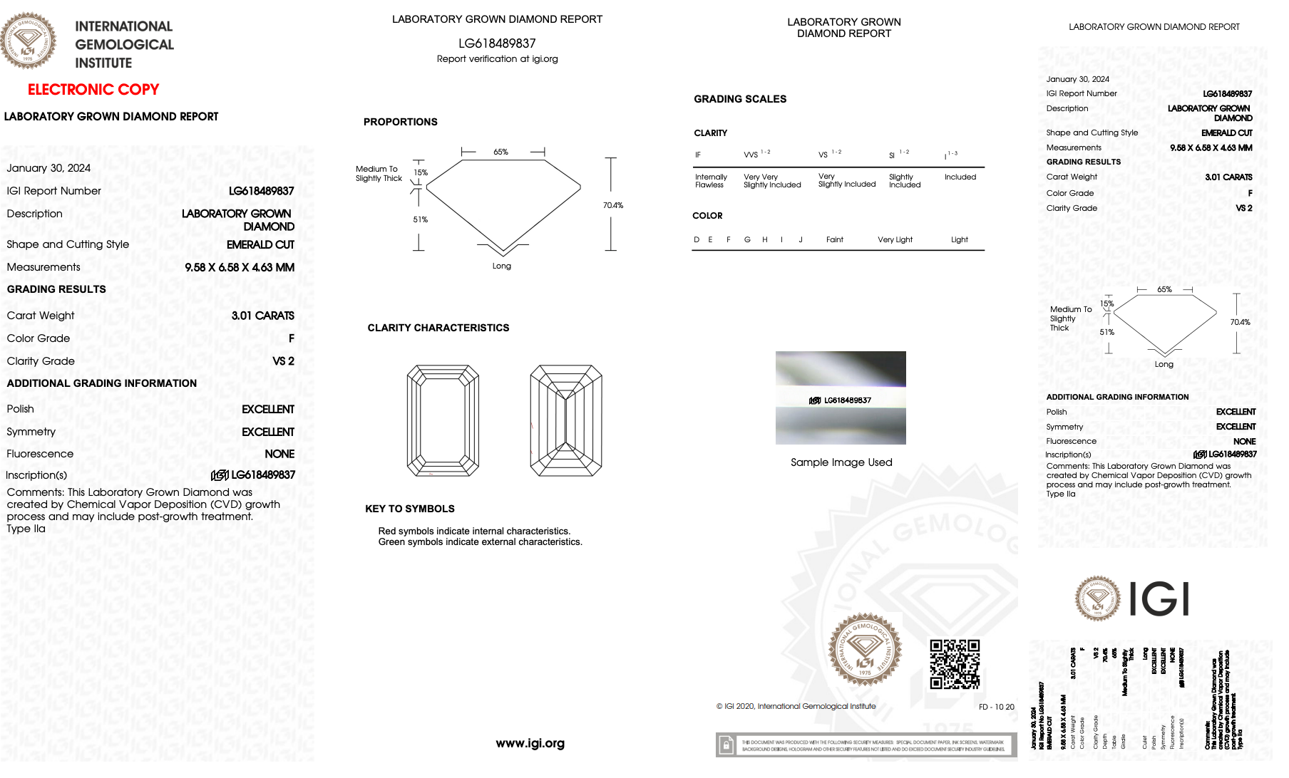 Lab Grown 3 Carat Emerald Diamond Solitaire Engagement Ring - Queen May