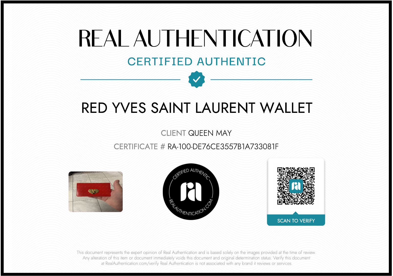 Vintage Yves Saint Laurent Heart Cardholder - Queen May