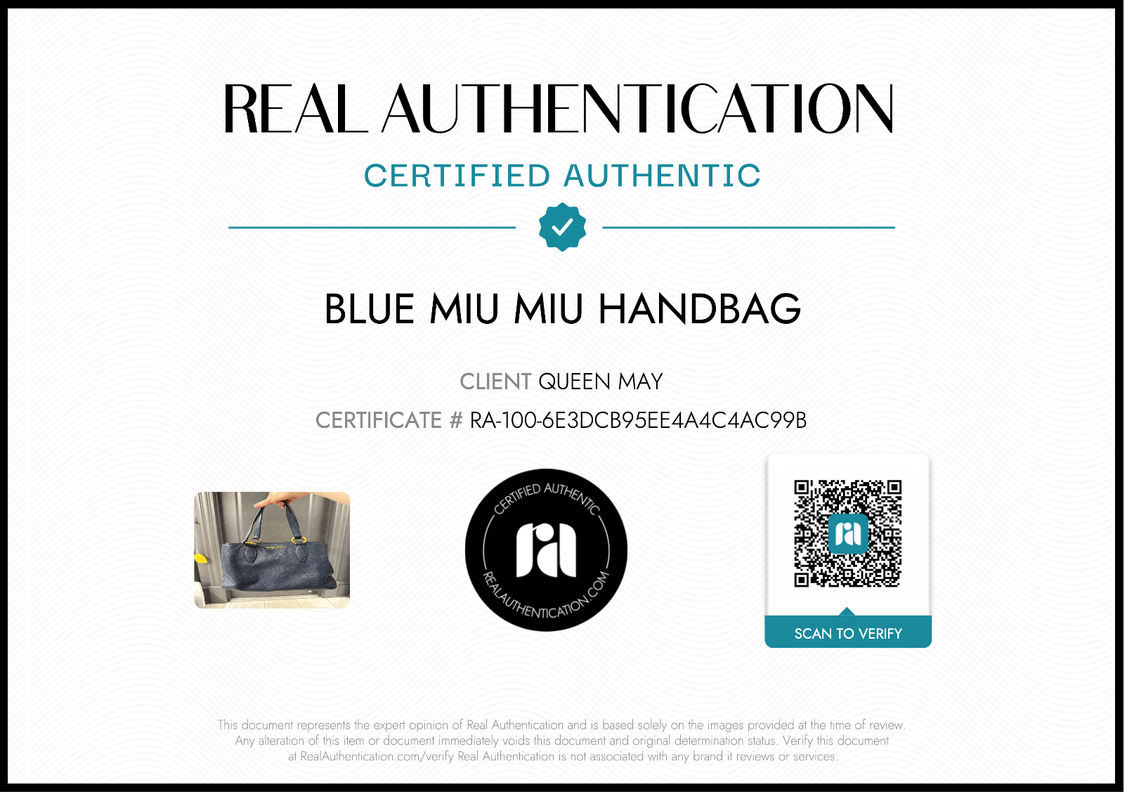 Miu Miu Vitello Caribu Tote - Queen May