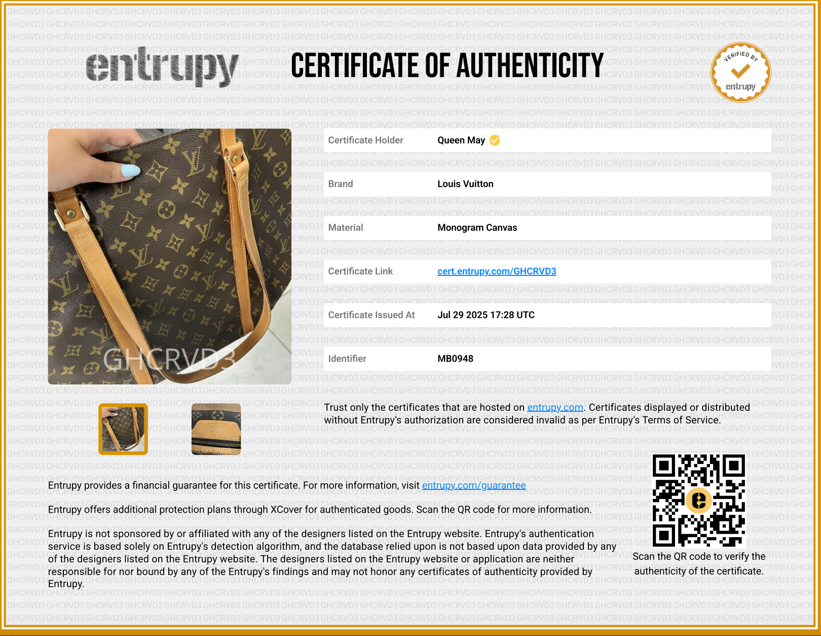 Louis Vuitton Monogram Sac Tote - Queen May