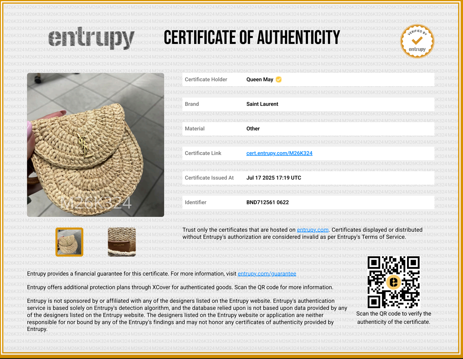 Saint Laurent Raffia Micro Cassandre - Queen May