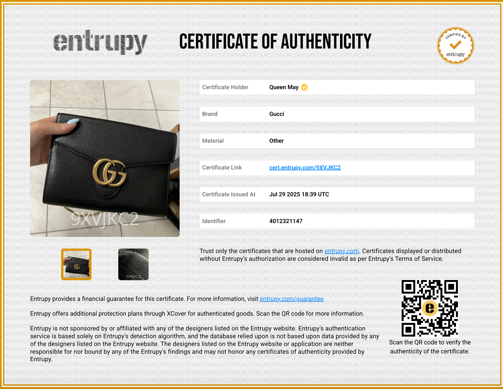 Gucci Small Wallet on Chain Marmont - Queen May