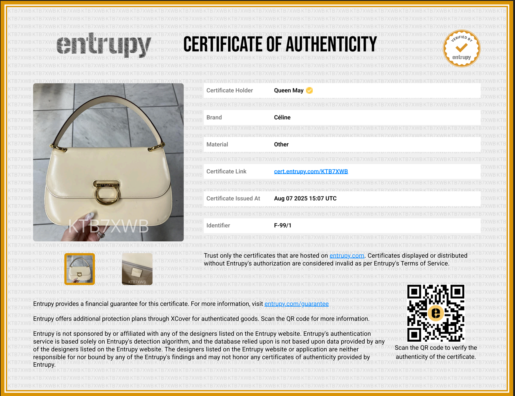 Celine Gancini Beige Leather Bag - Queen May