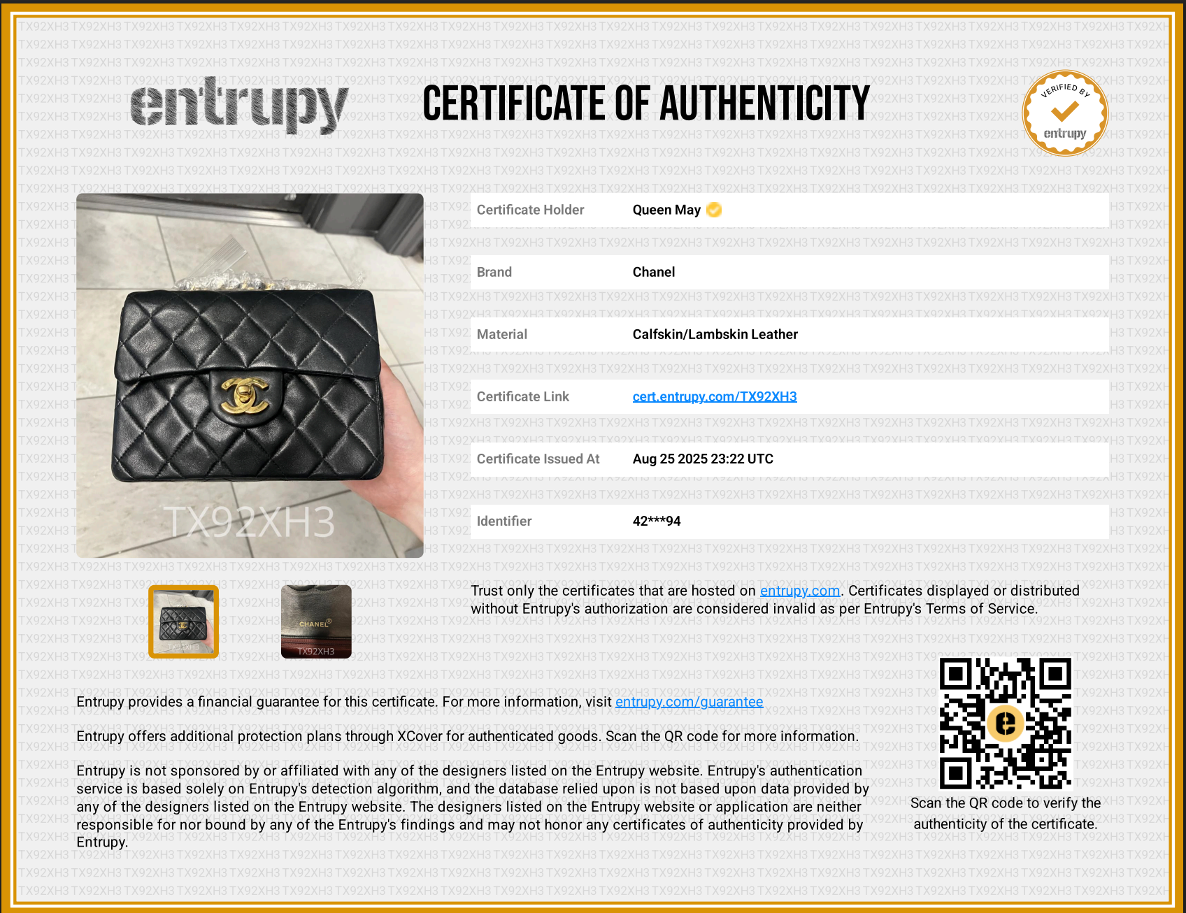 Vintage Chanel Mini Square Lambskin Flap Bag - Queen May