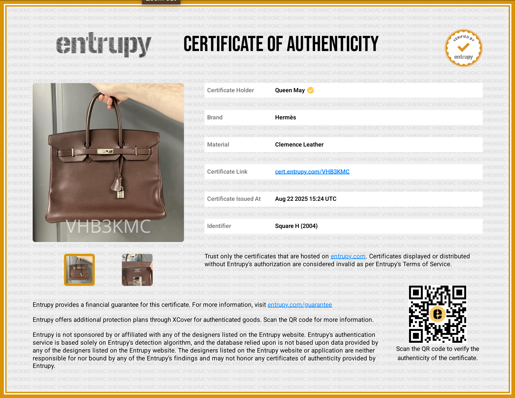 Hermes Birkin 35 Togo Leather Havane Palladium Hardware 2004 - Queen May