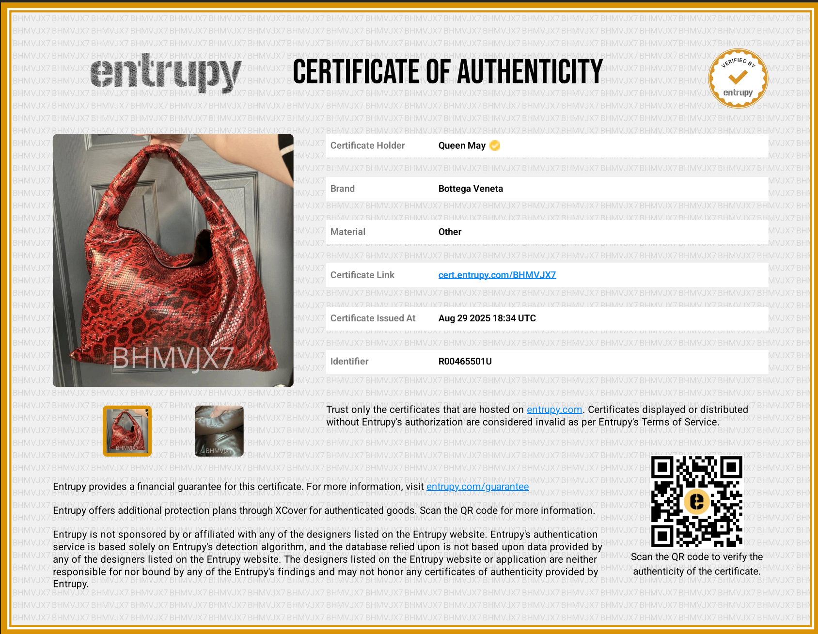 Bottega Veneta Hop Python Bag Red - Queen May