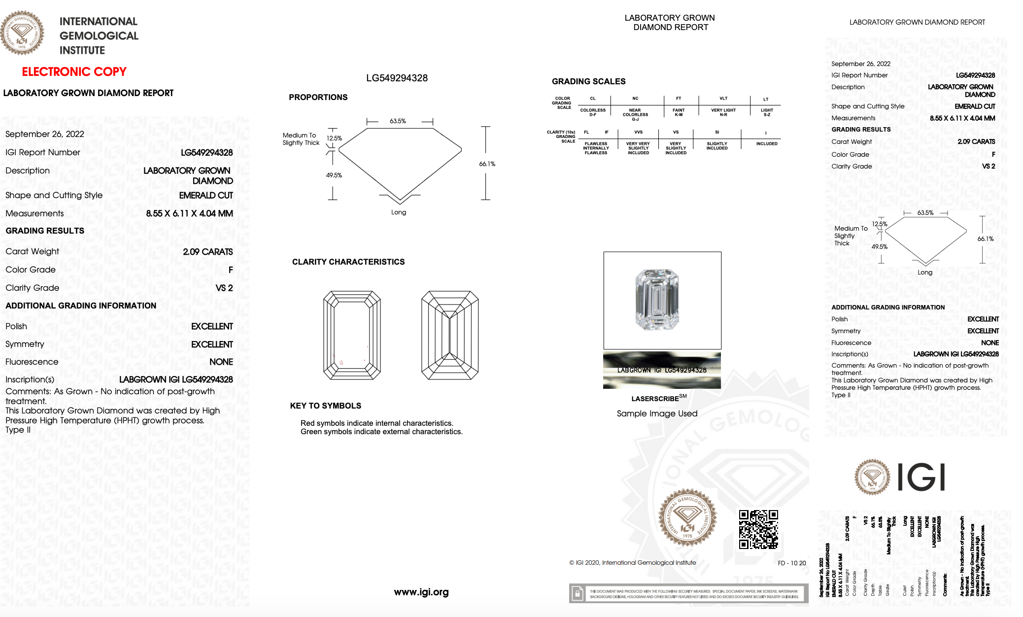 Lab Grown 2 Carat Emerald Diamond Accented Engagement Ring - Queen May