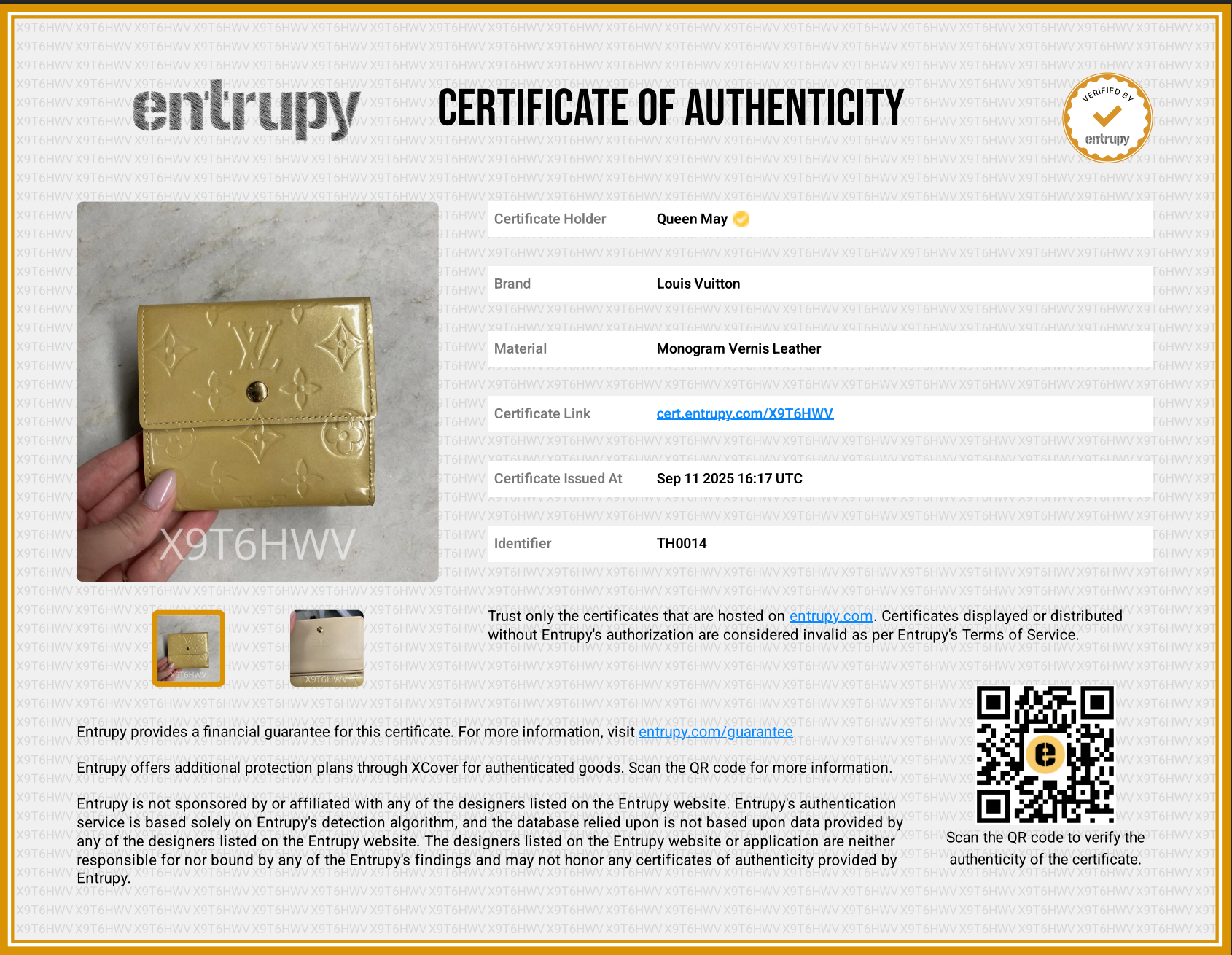 Louis Vuitton Vernis Patent Leather Wallet - Queen May