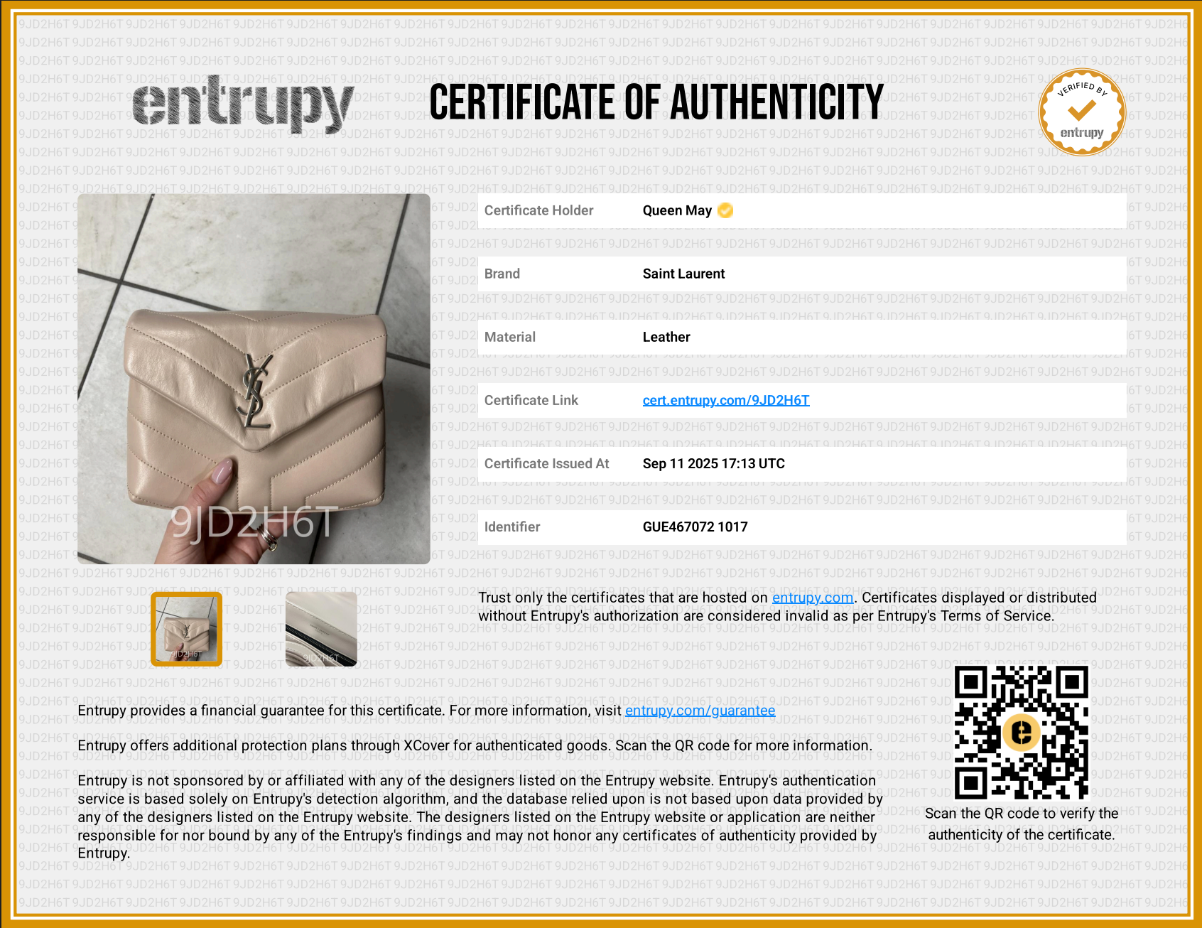 Saint Laurent Quilted LouLou Toy - Queen May