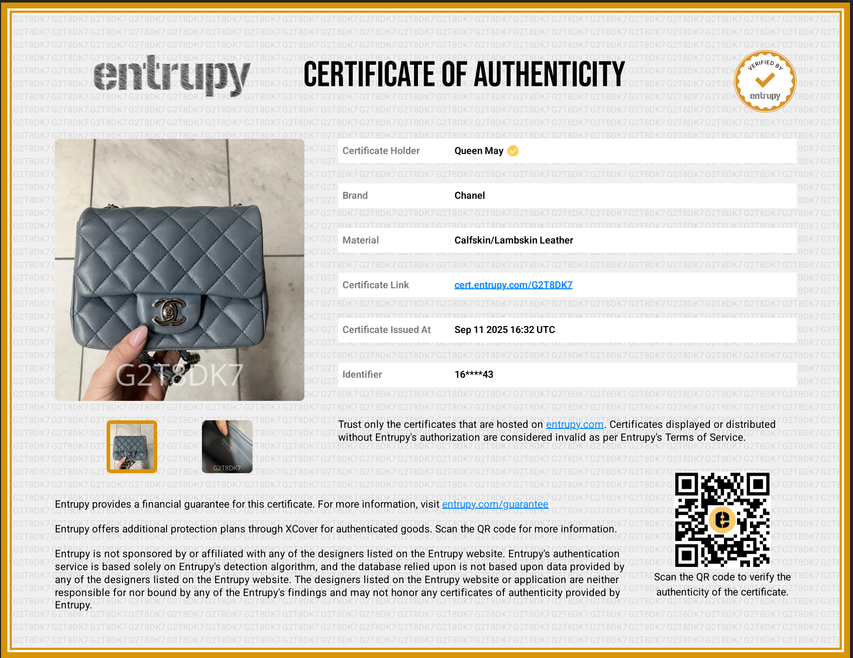 Chanel Square Mini Flap Bag Lambskin 2012 - Queen May