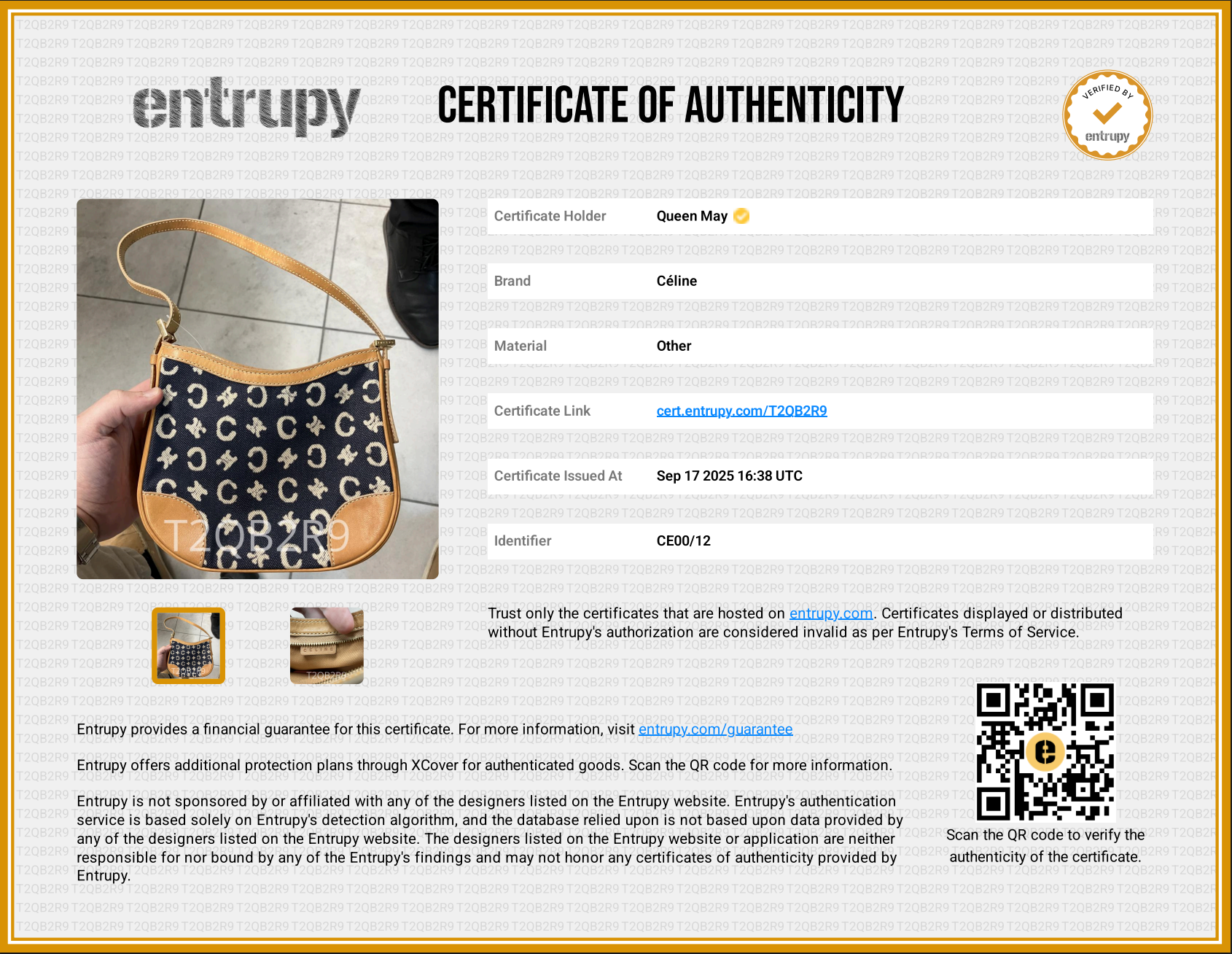 Vintage Celine Navy Logo Denim Mini - Queen May