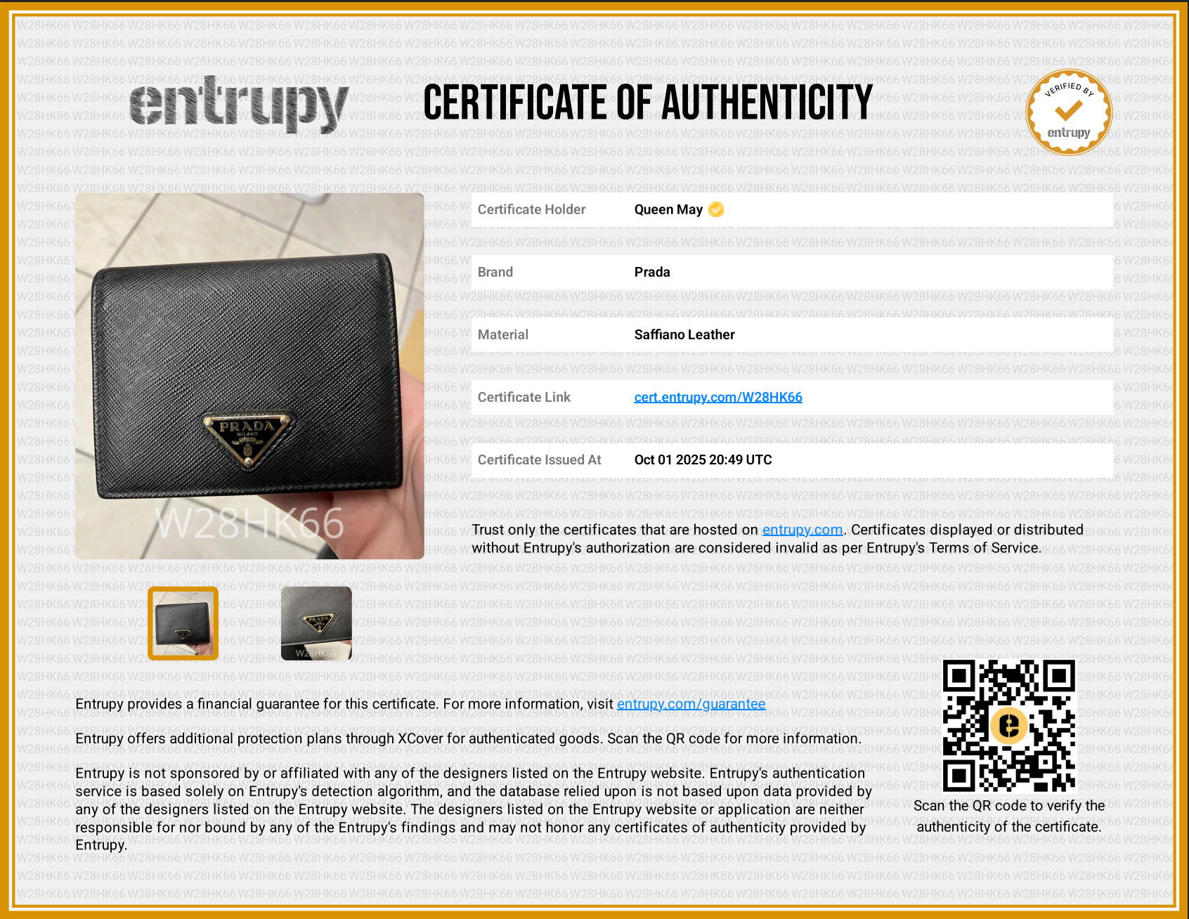 Prada Triangle Logo Saffiano Leather Wallet - Queen May