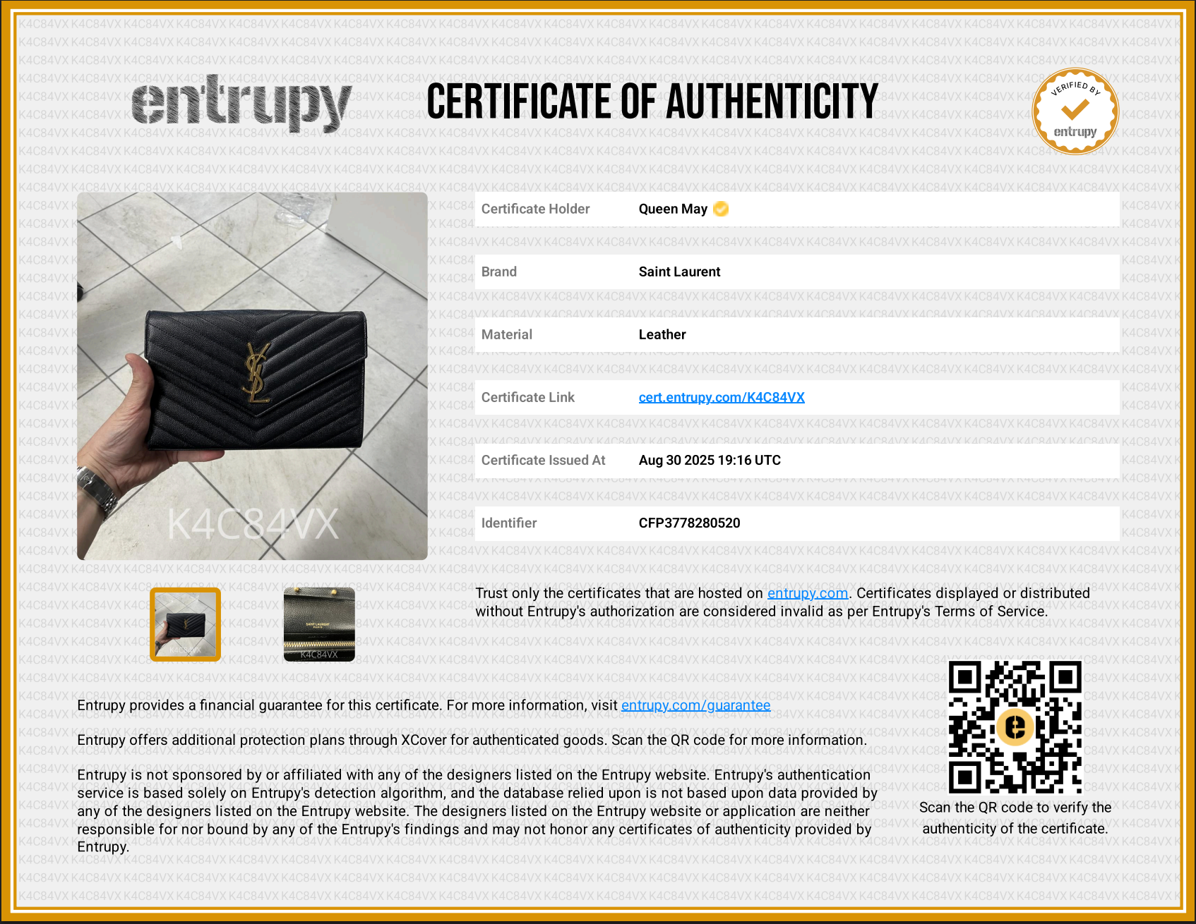 Saint Laurent Chevron Cassandre - Queen May