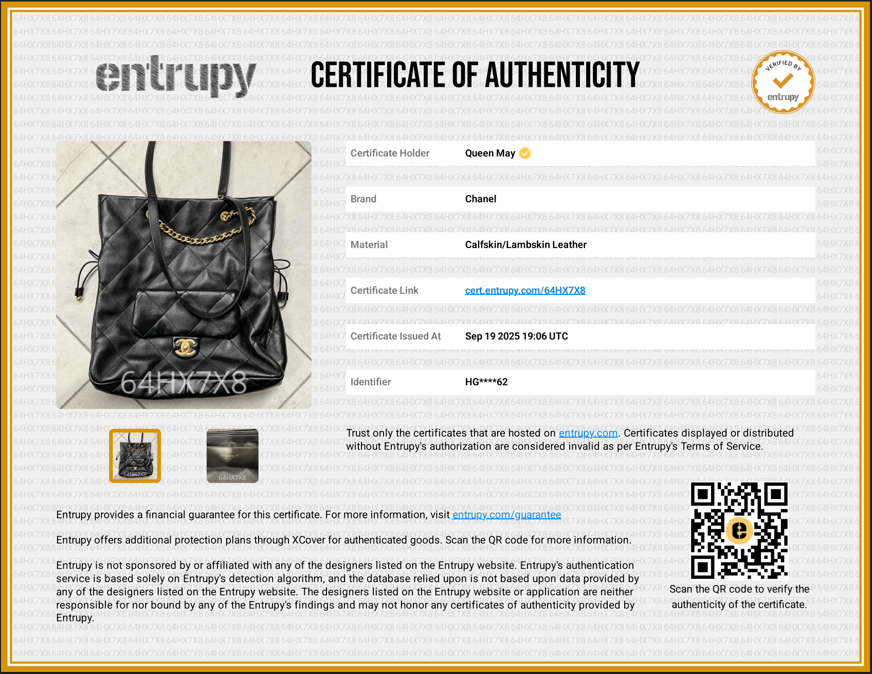 Chanel 2025 CC Shopping Bag Black Lambskin Leather - Queen May