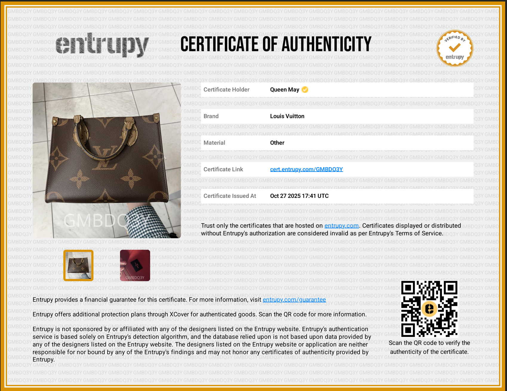 Louis Vuitton On The Go PM - Queen May