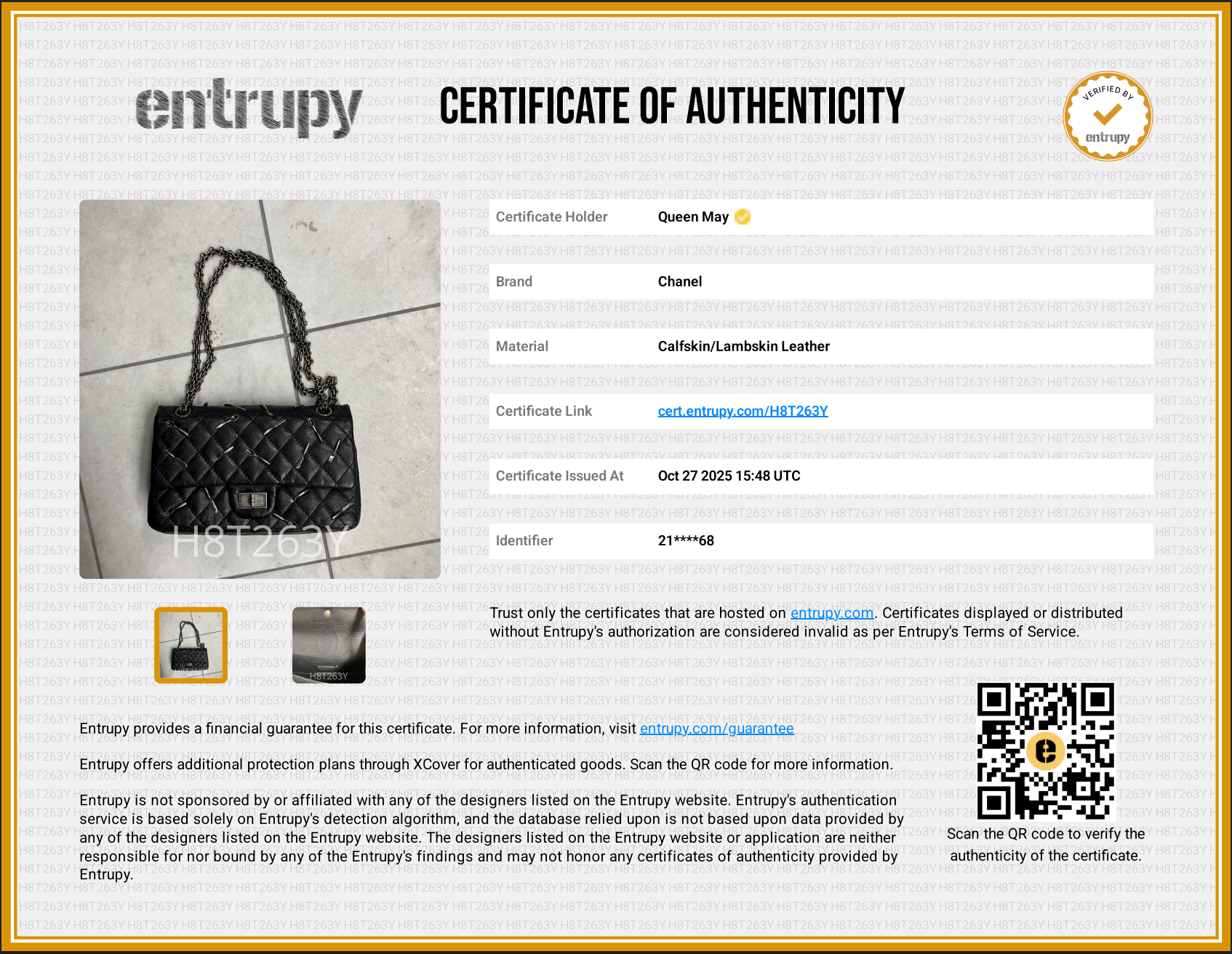 Ultra Rare Limited Edition Chanel 2015 Calfskin Brasserie Charms 2.55 Reissue Flap Bag