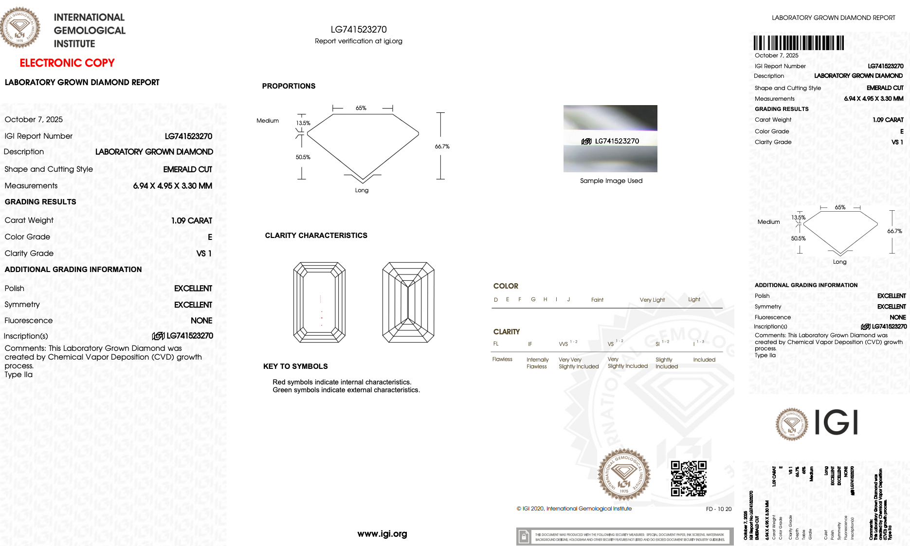 Lab Grown 5 Carat Emerald Diamond Three Stone Engagement Ring - Queen May
