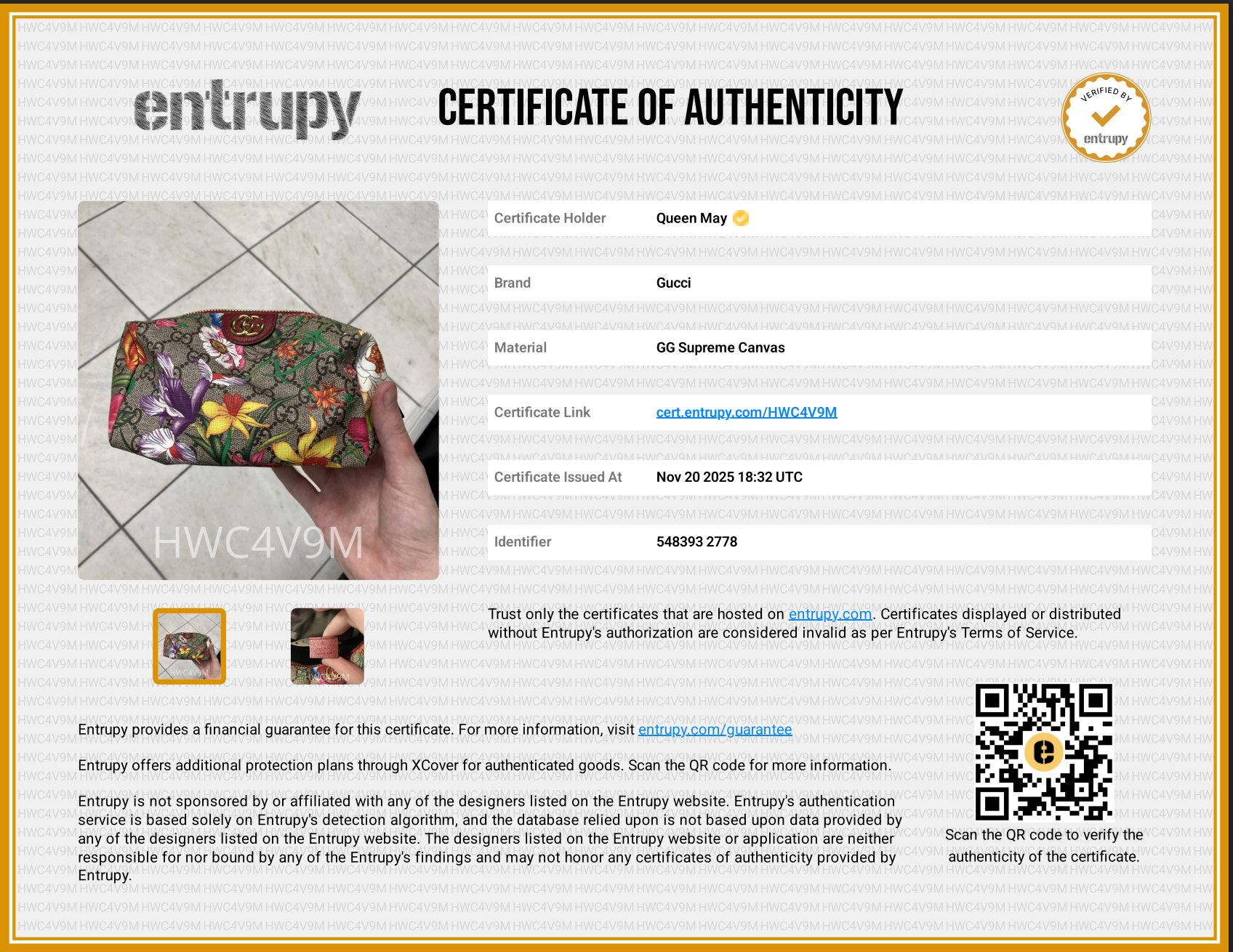 Gucci Ophidia Cosmetic Case - Queen May