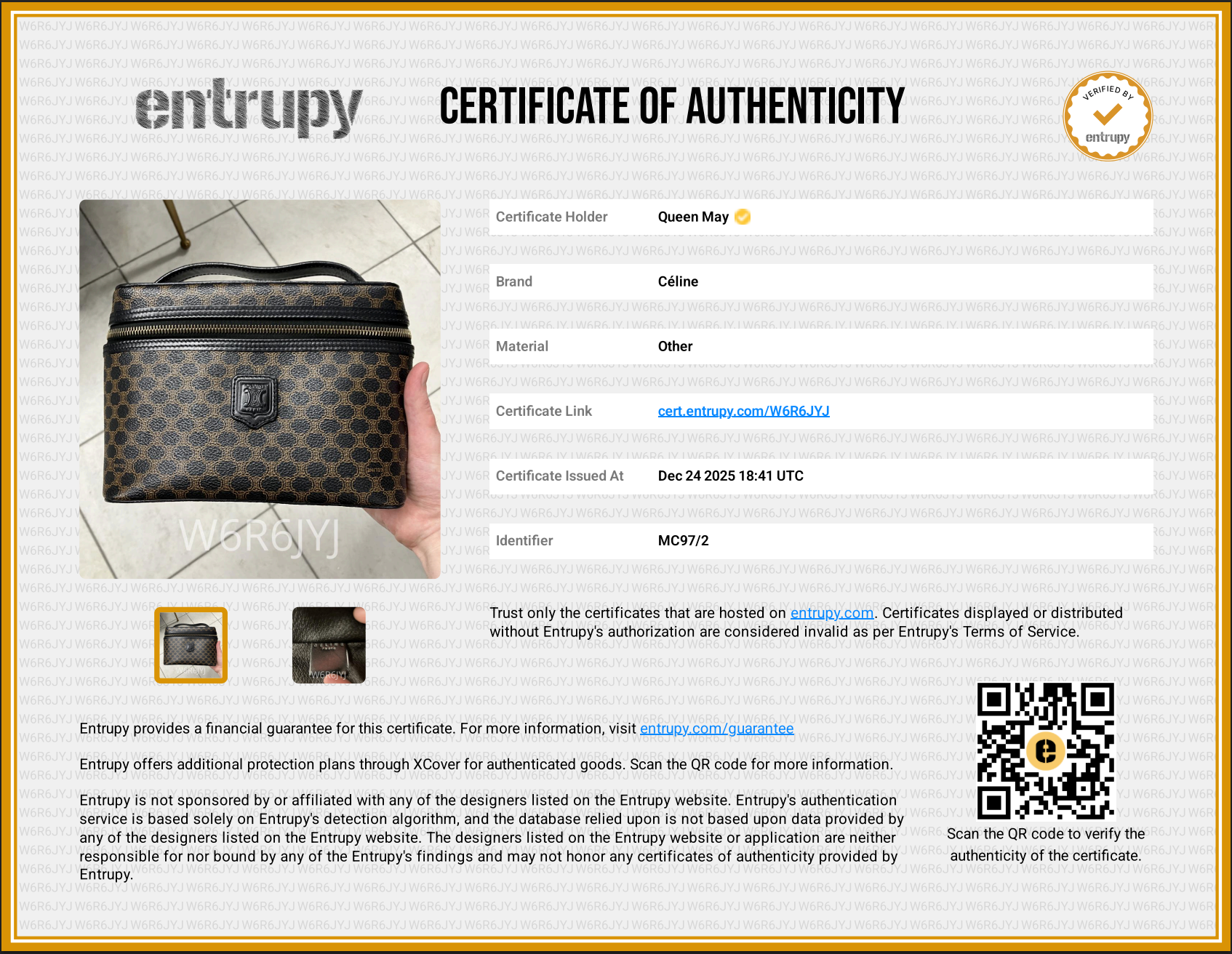 Celine Macadam Canvas Vanity Case - Queen May