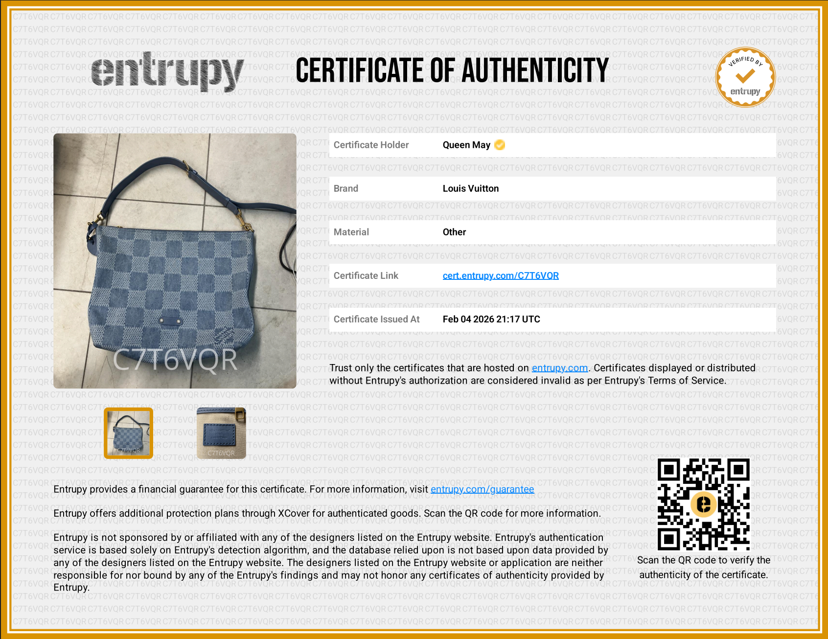 Louis Vuitton Denim Damier Vagabond Hobo Bag - Queen May