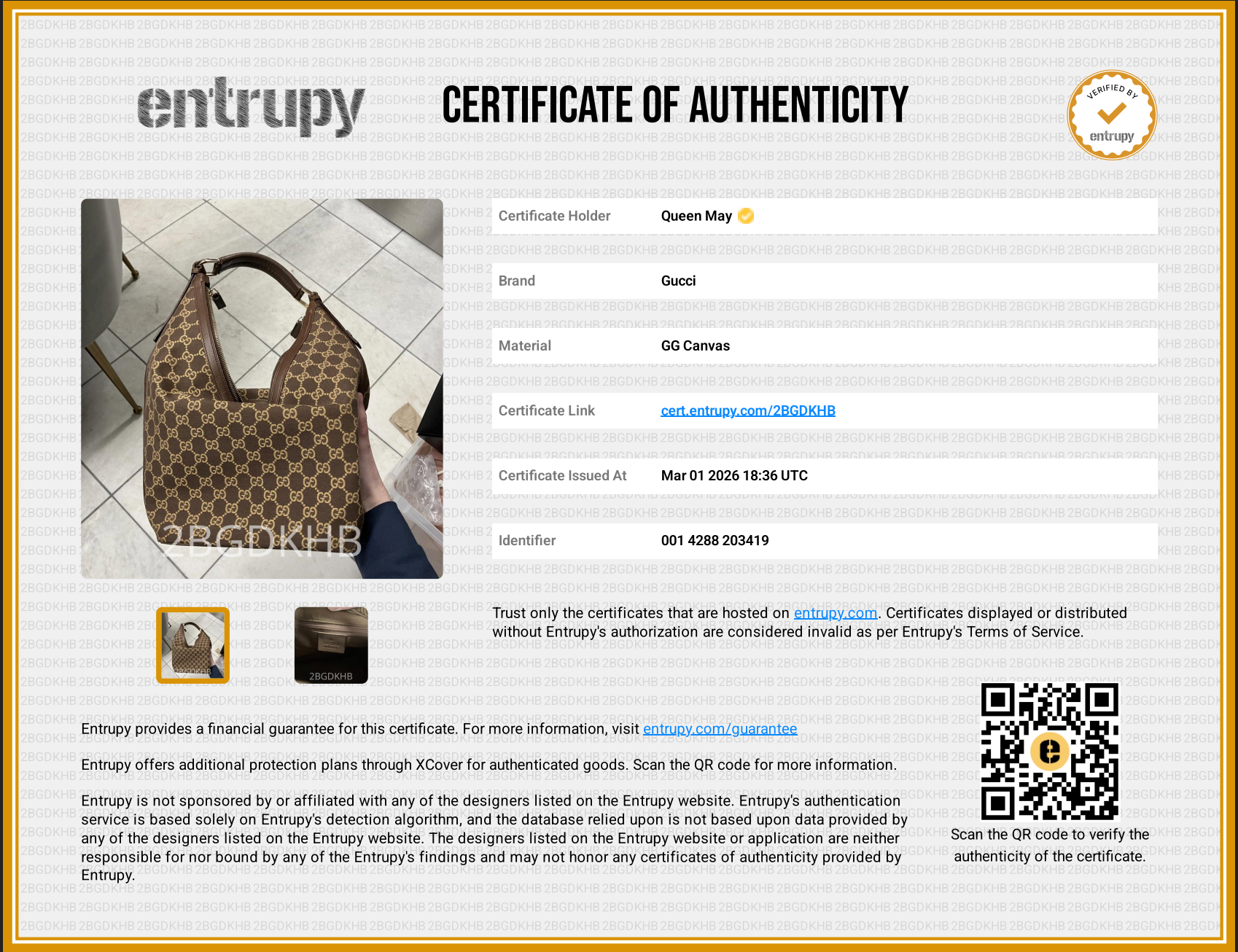 Gucci Brown Monogram Canvas Hobo Bag - Queen May