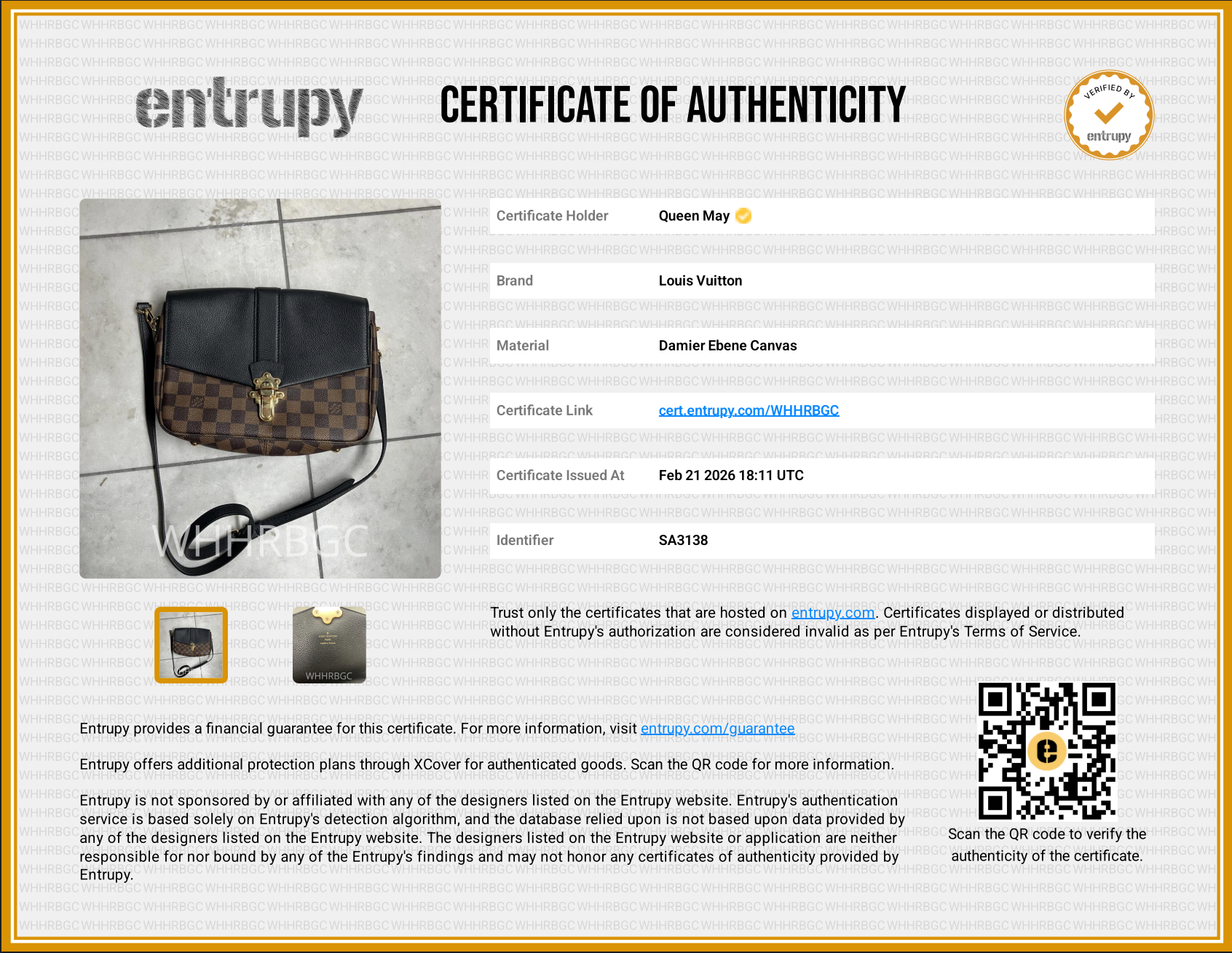 Louis Vuitton Damier Ebene Clapton Crossbody Bag - Queen May