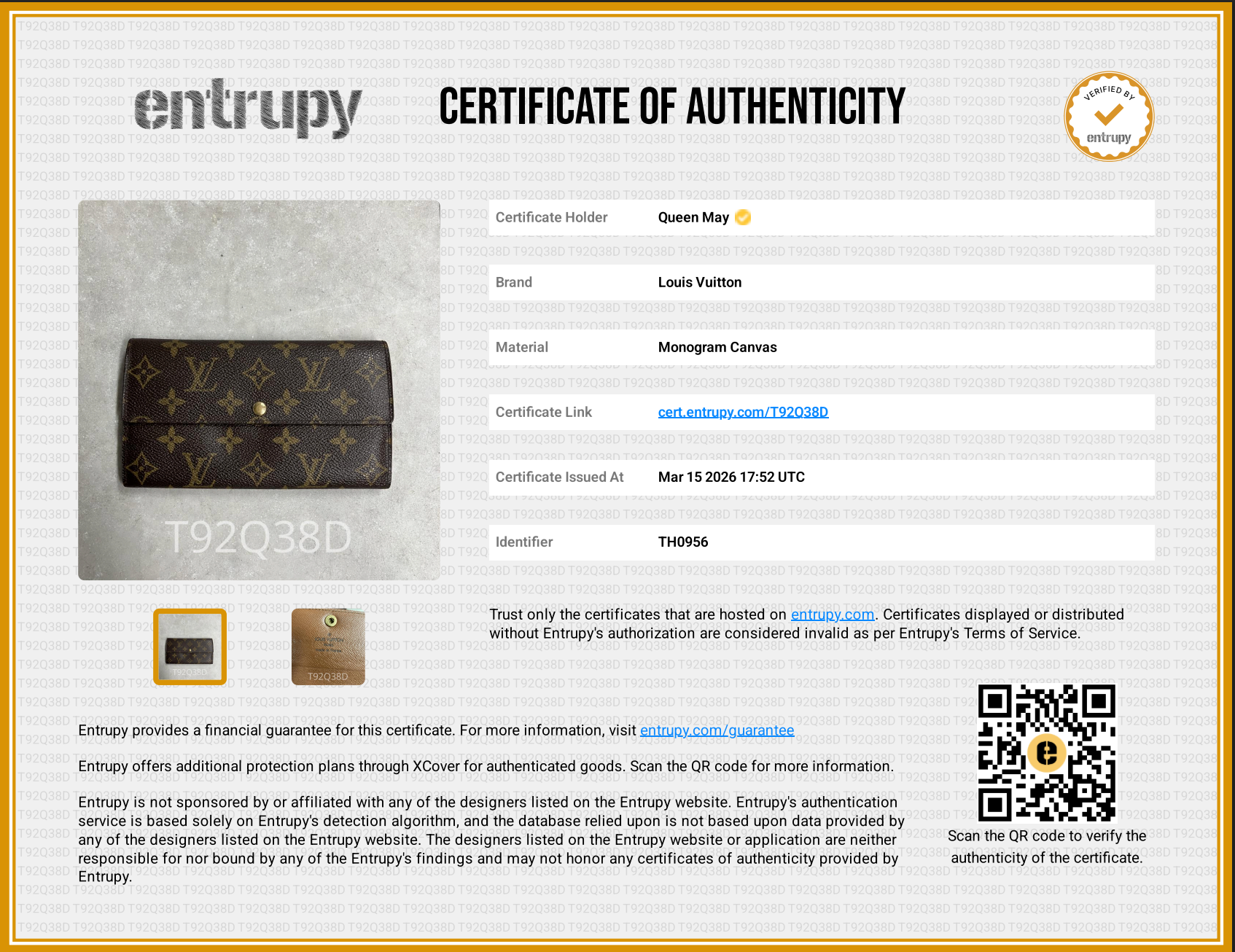 Louis Vuitton Monogram Sarah Wallet - Queen May