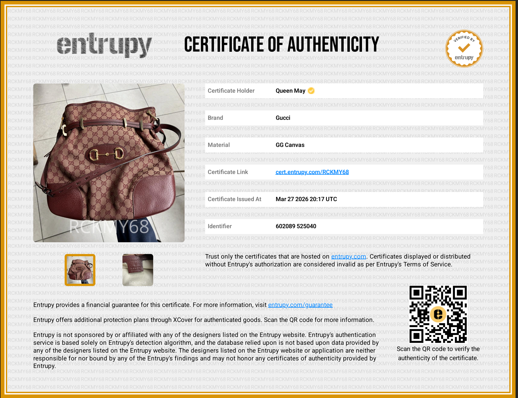 Gucci Horsebit 1955 Maroon Canvas Shoulder Bag - Queen May