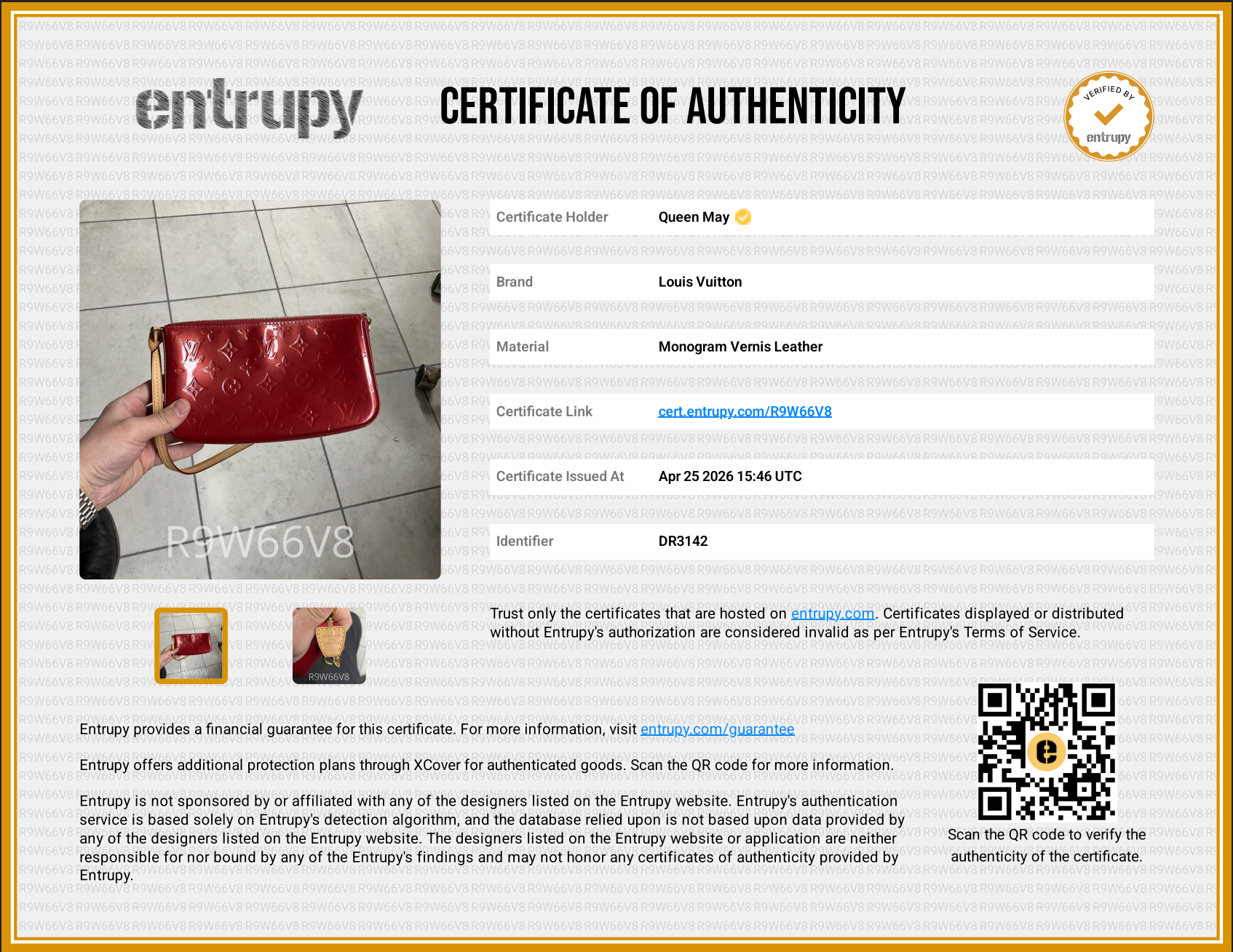 Louis Vuitton Monogram Vernis Pochette Red - Queen May